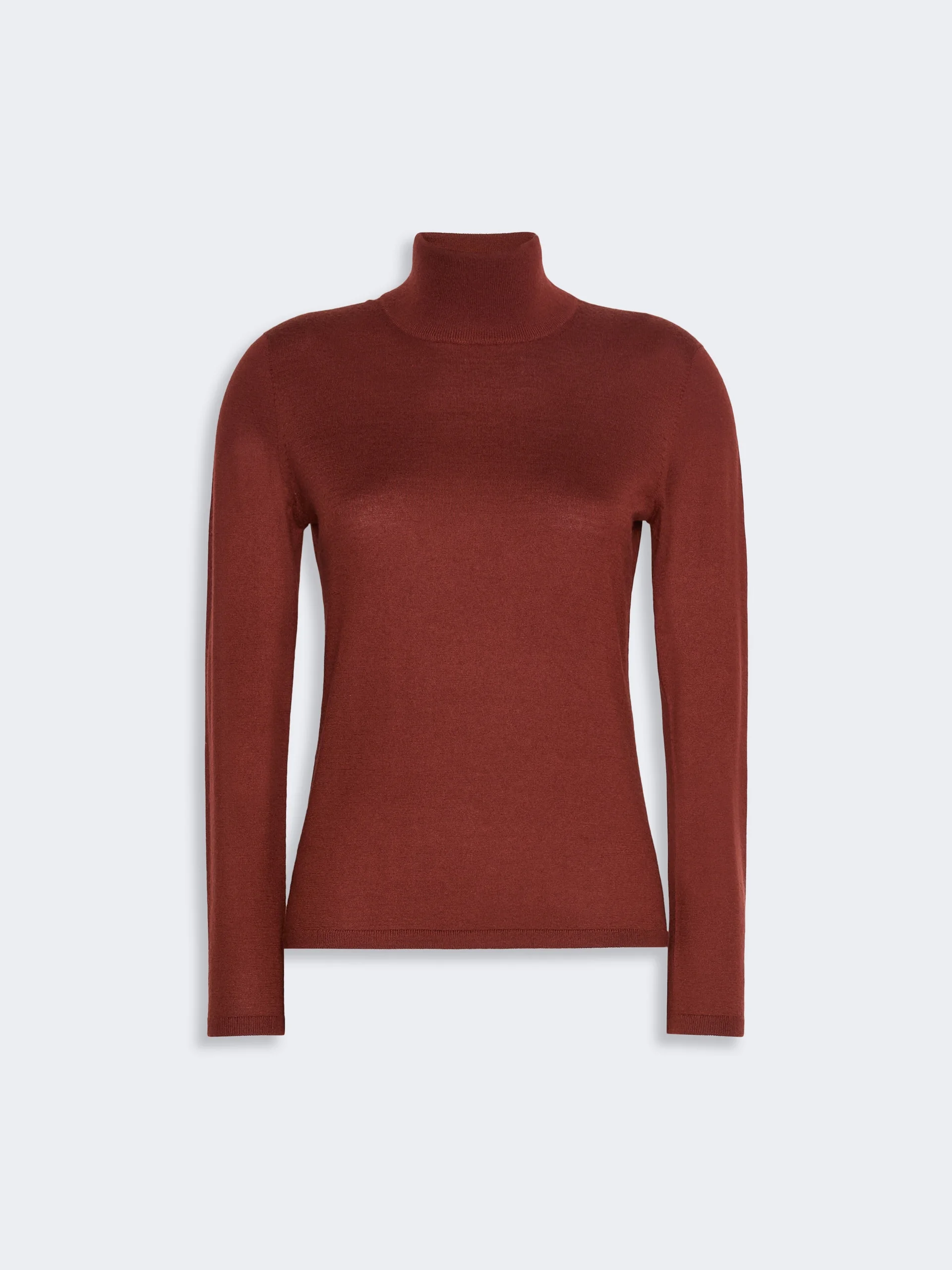 GATTO Cashmere yarn polo-neck sweater - RUST - 1