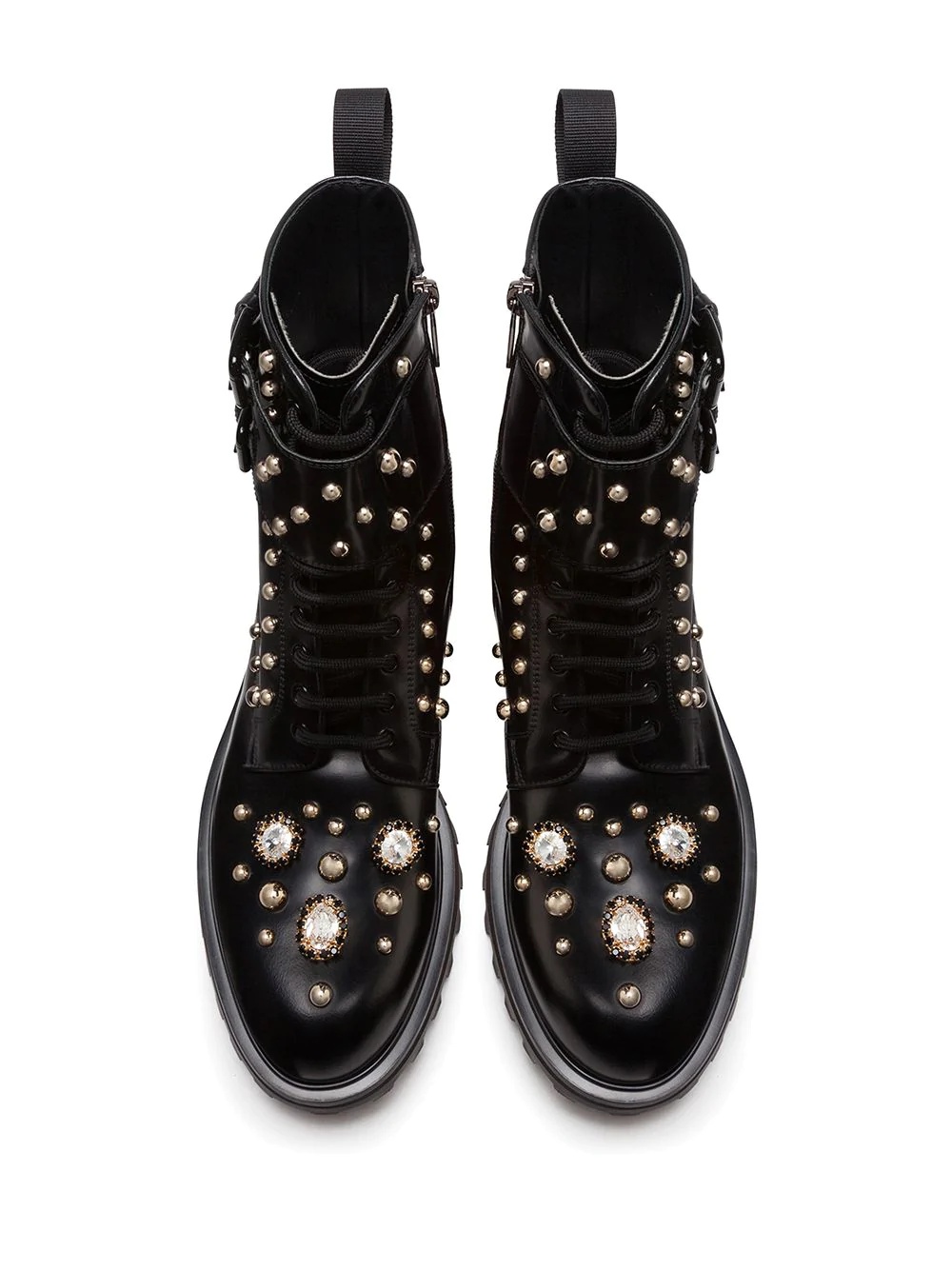 embellished stud and stone boots - 4