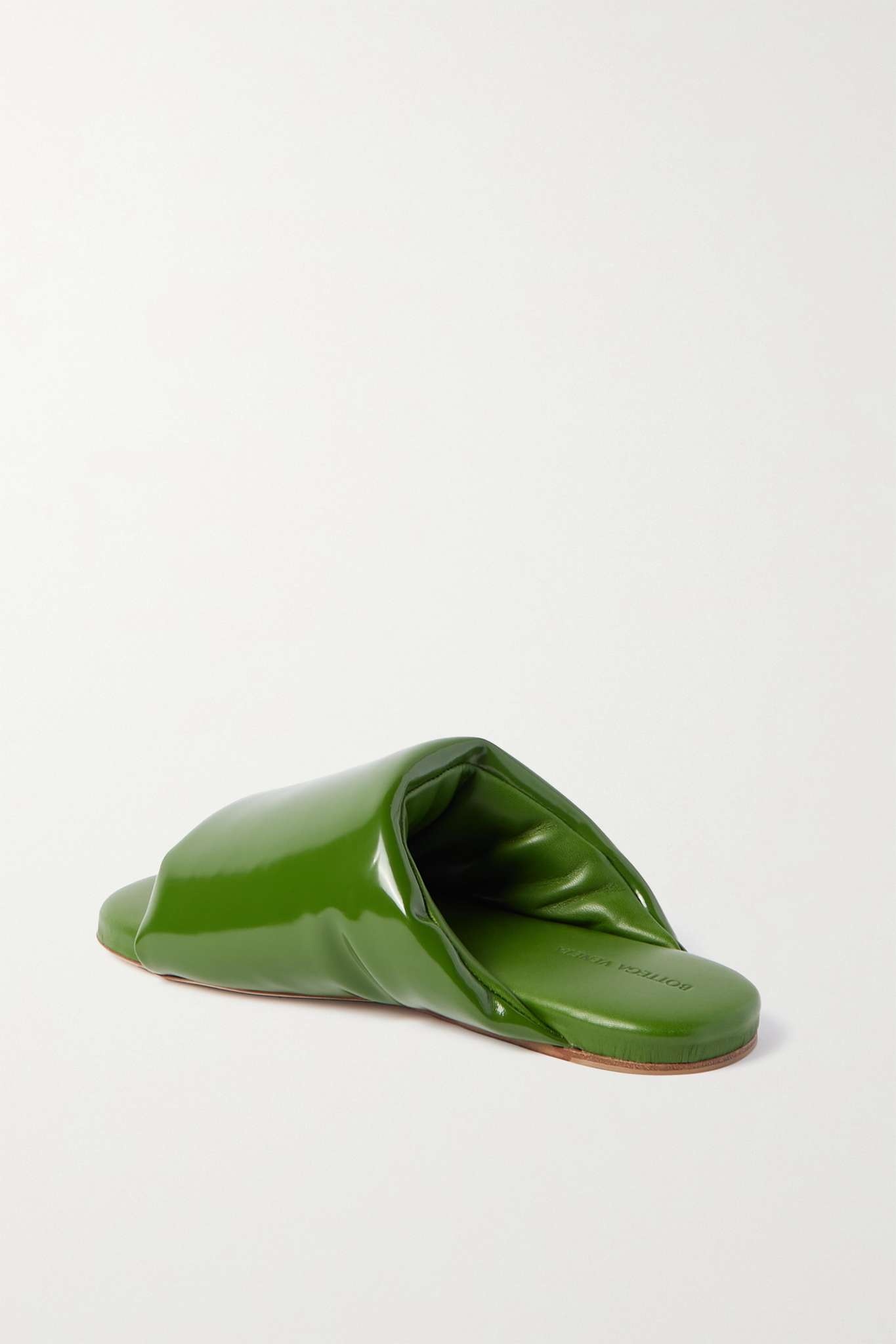 Glossed-leather slides - 3