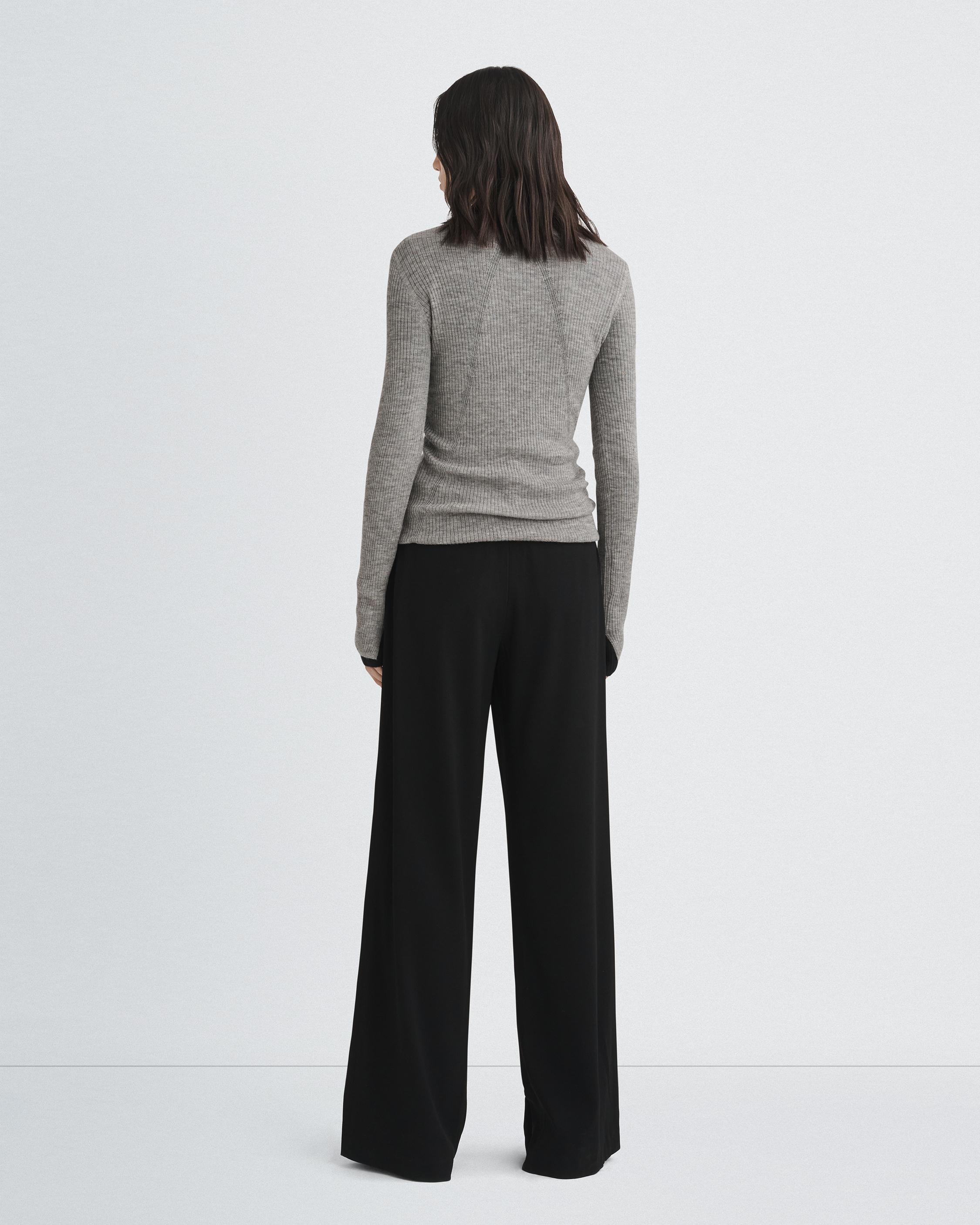 Mandee Ribbed Cashmere Crew
Slim Fit Sweater - 5