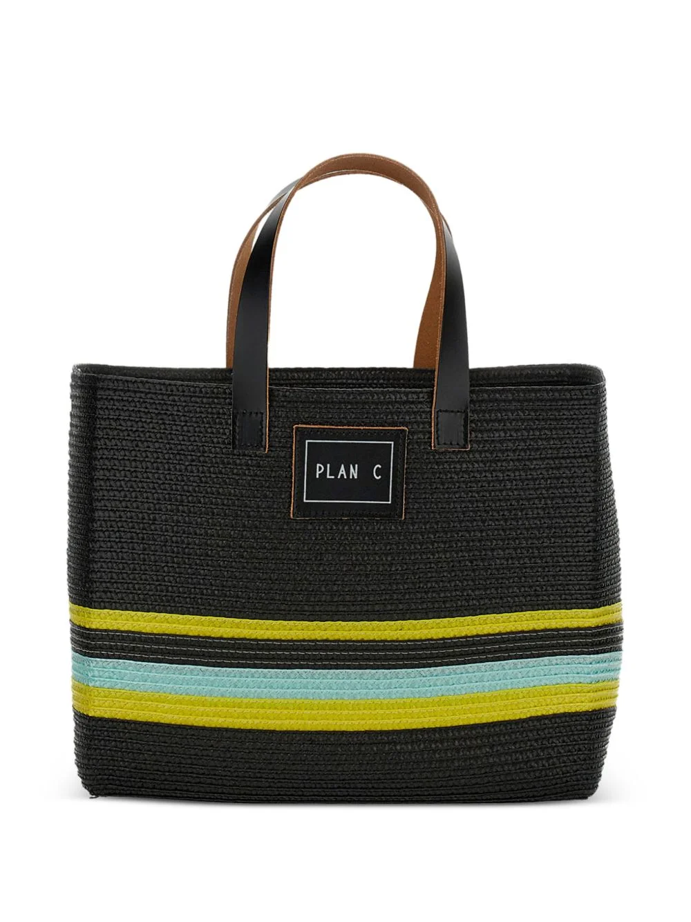 raffia tote bag - 1