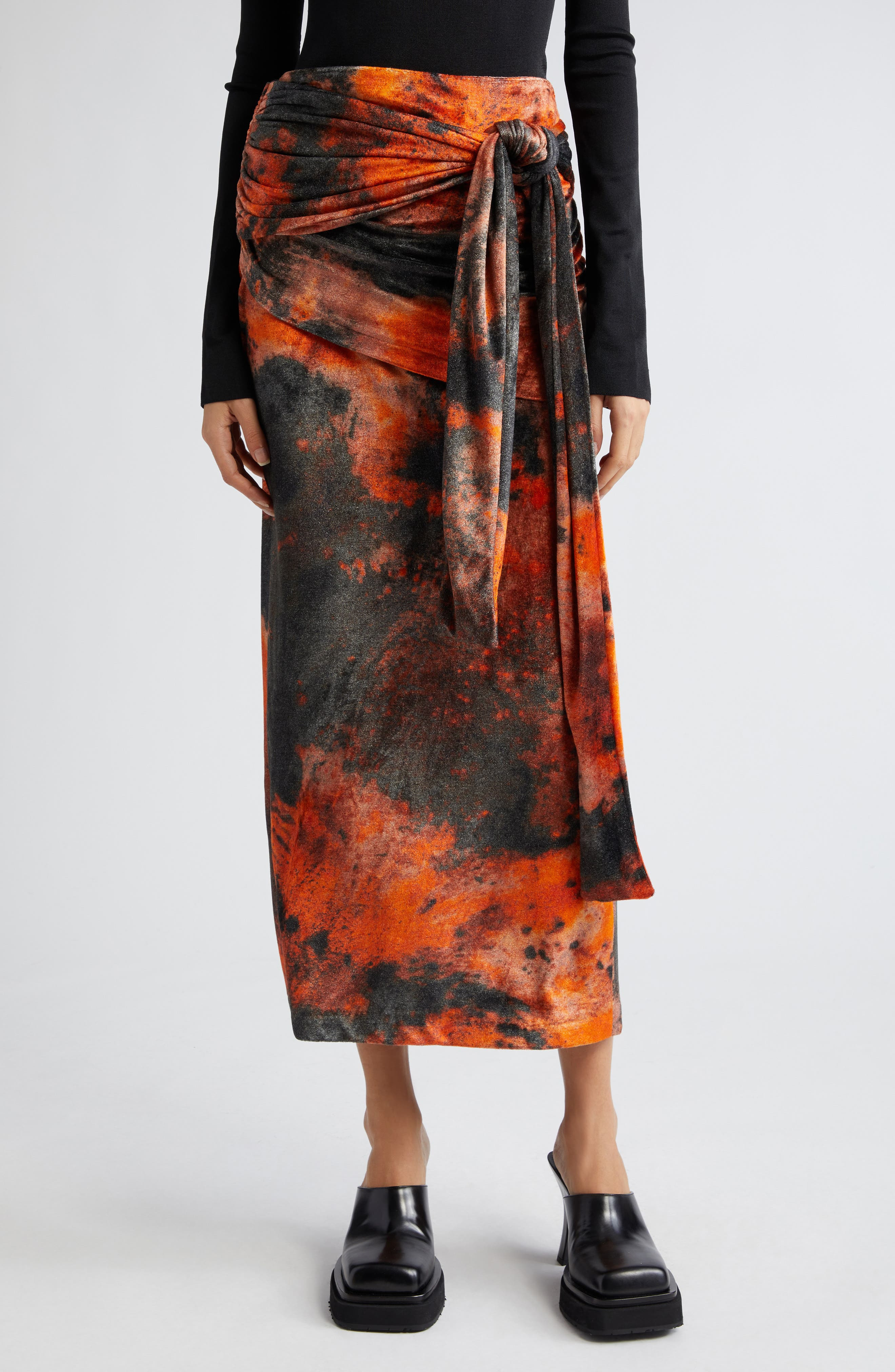 Colorburst Ruched Skirt - 1