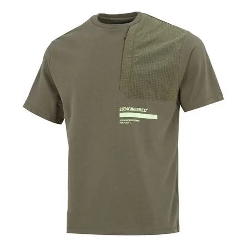 Men's Air Jordan 23 Engineered Athleisure Casual Sports Military T-Shirt 'Green' DM3216-222 - 1