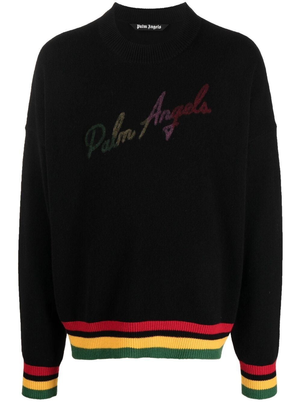 striped-edge logo jumper - 1