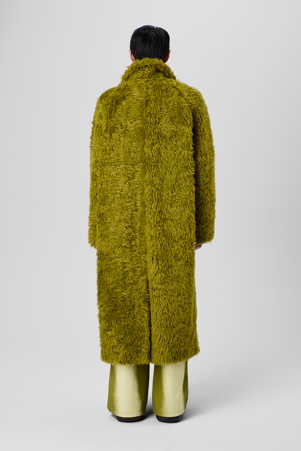 Green textured coat - 4