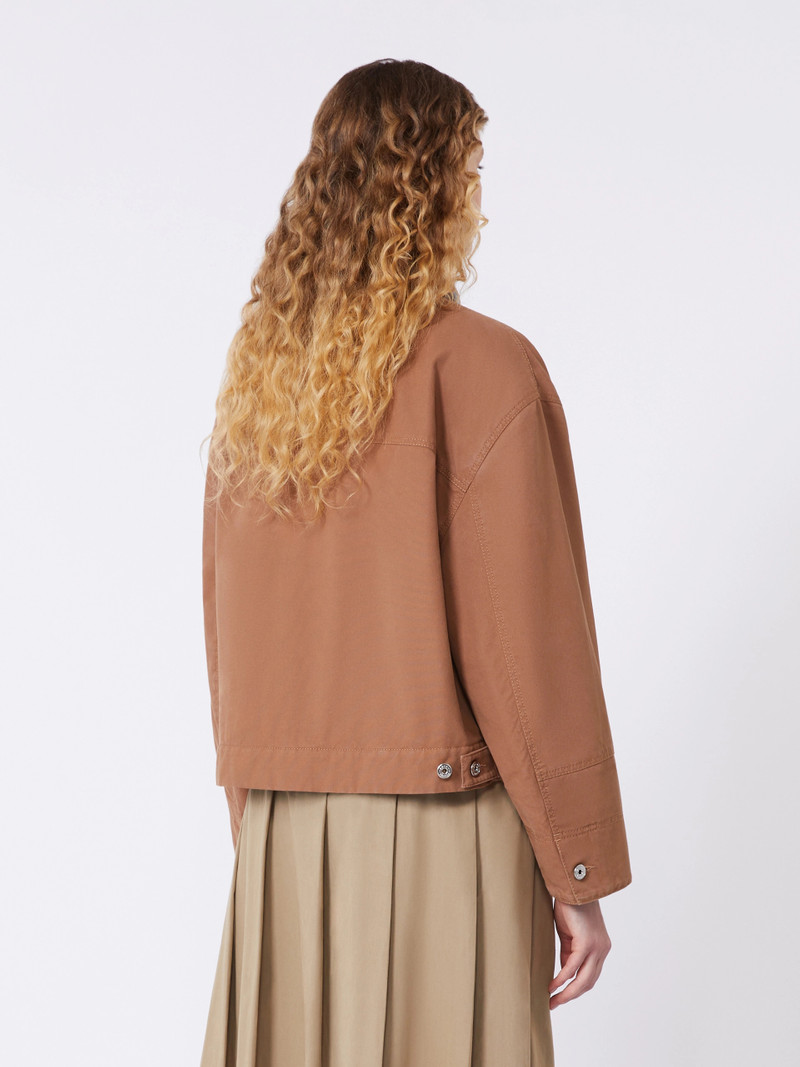 FRECCIA Cotton canvas jacket - TOBACCO 4