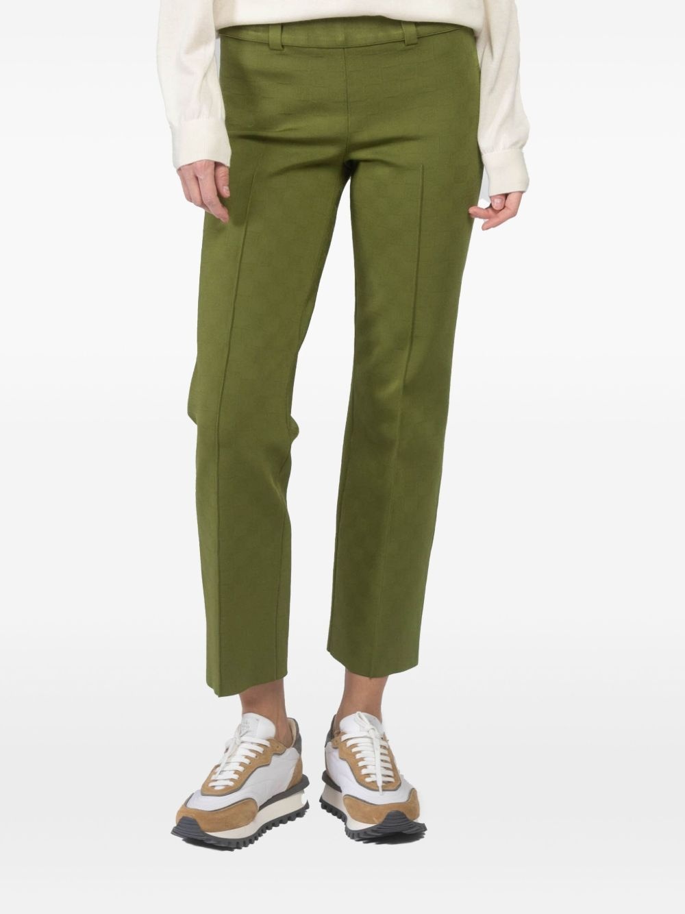 patterned-jacquard trousers - 4