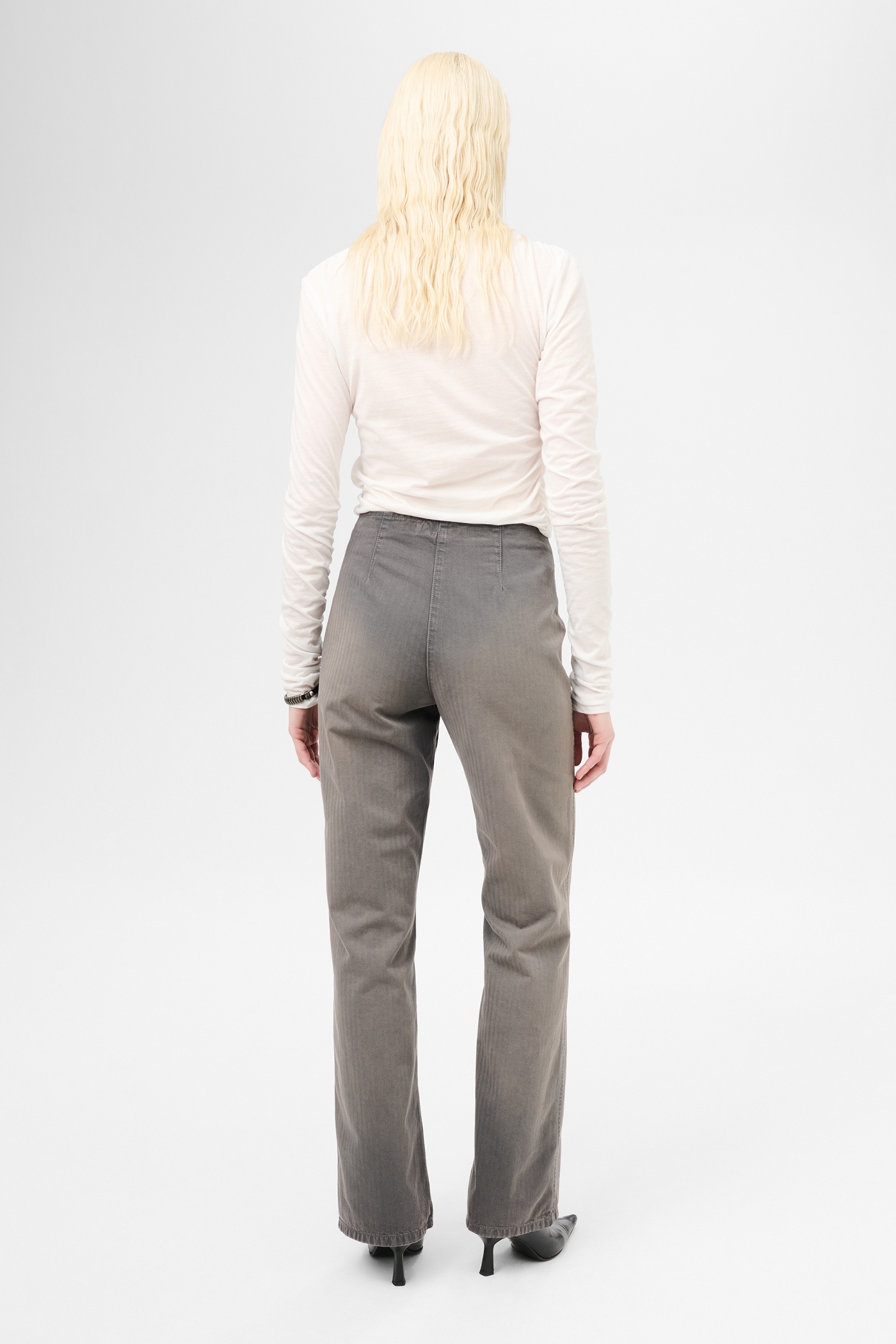 Biker Trouser French Sun Faded Herringbone - 6