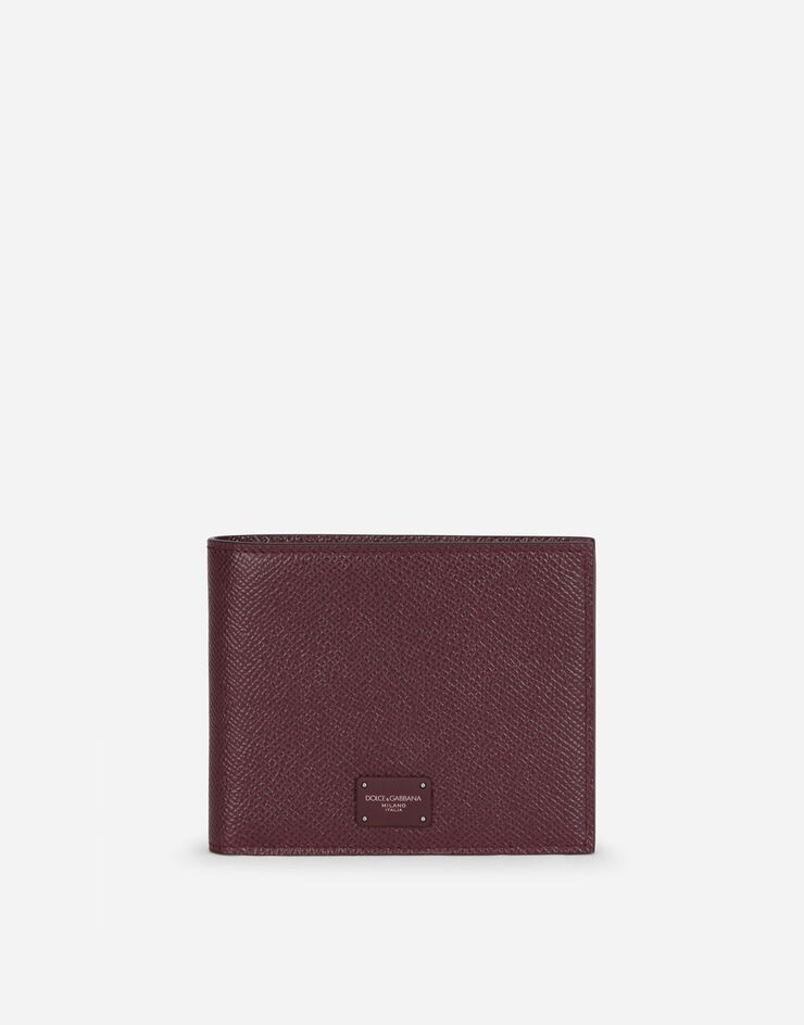 Dauphine calfskin bifold wallet with branded tag - 1