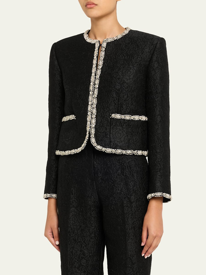 Luma Crystal Rose Brocade Jacket 4