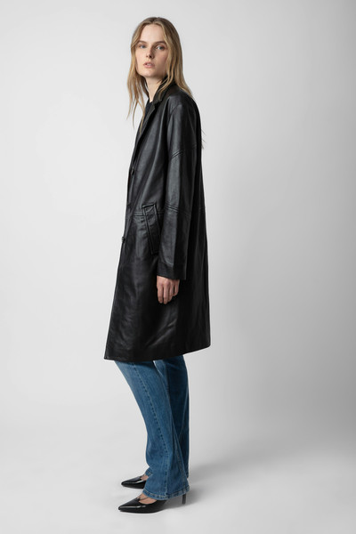 Zadig & Voltaire Macari Leather Coat outlook