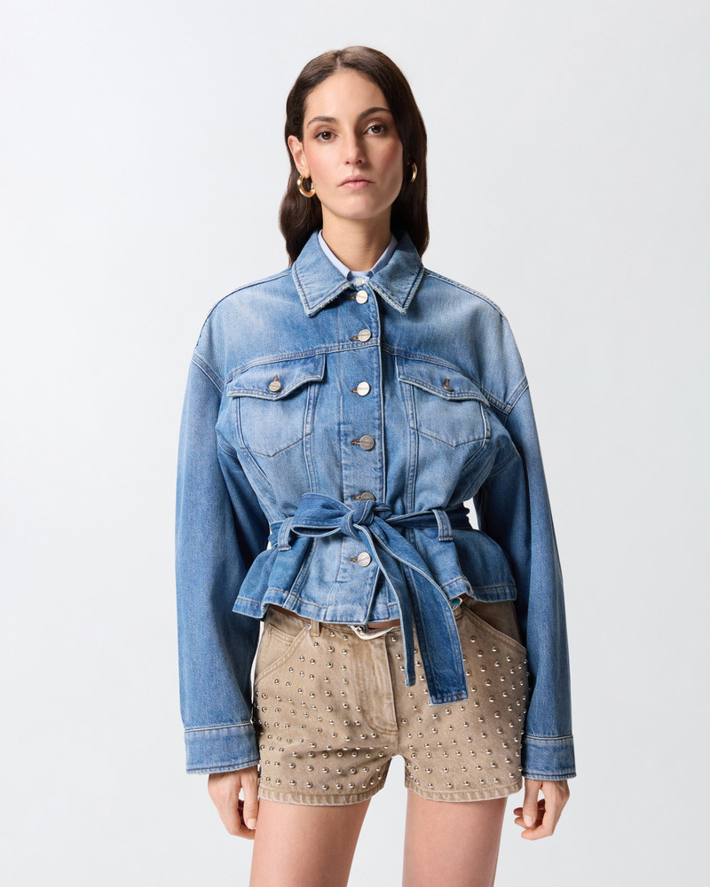 DENIM JACKET WITH BELT 3