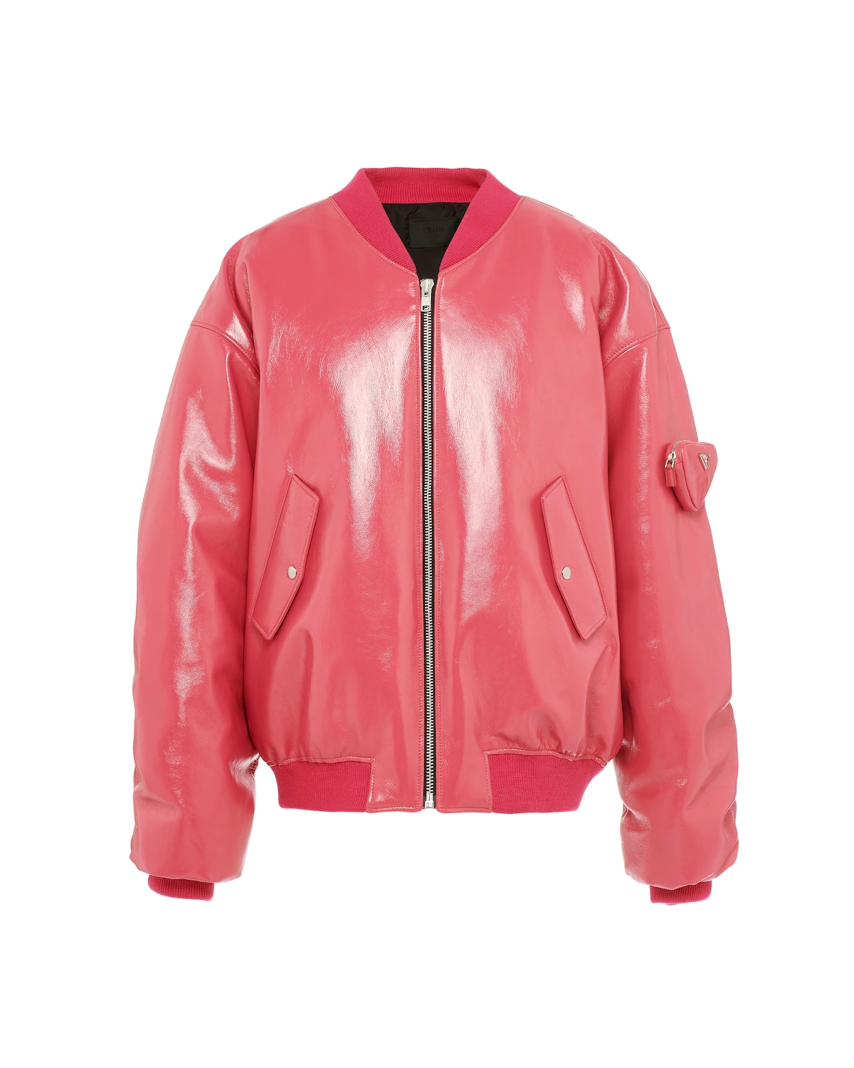 Oversized nappa leather bomber jacket - 1