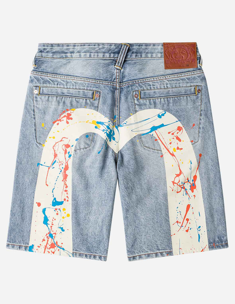 Daicock Spray Dye Denim Shorts 3