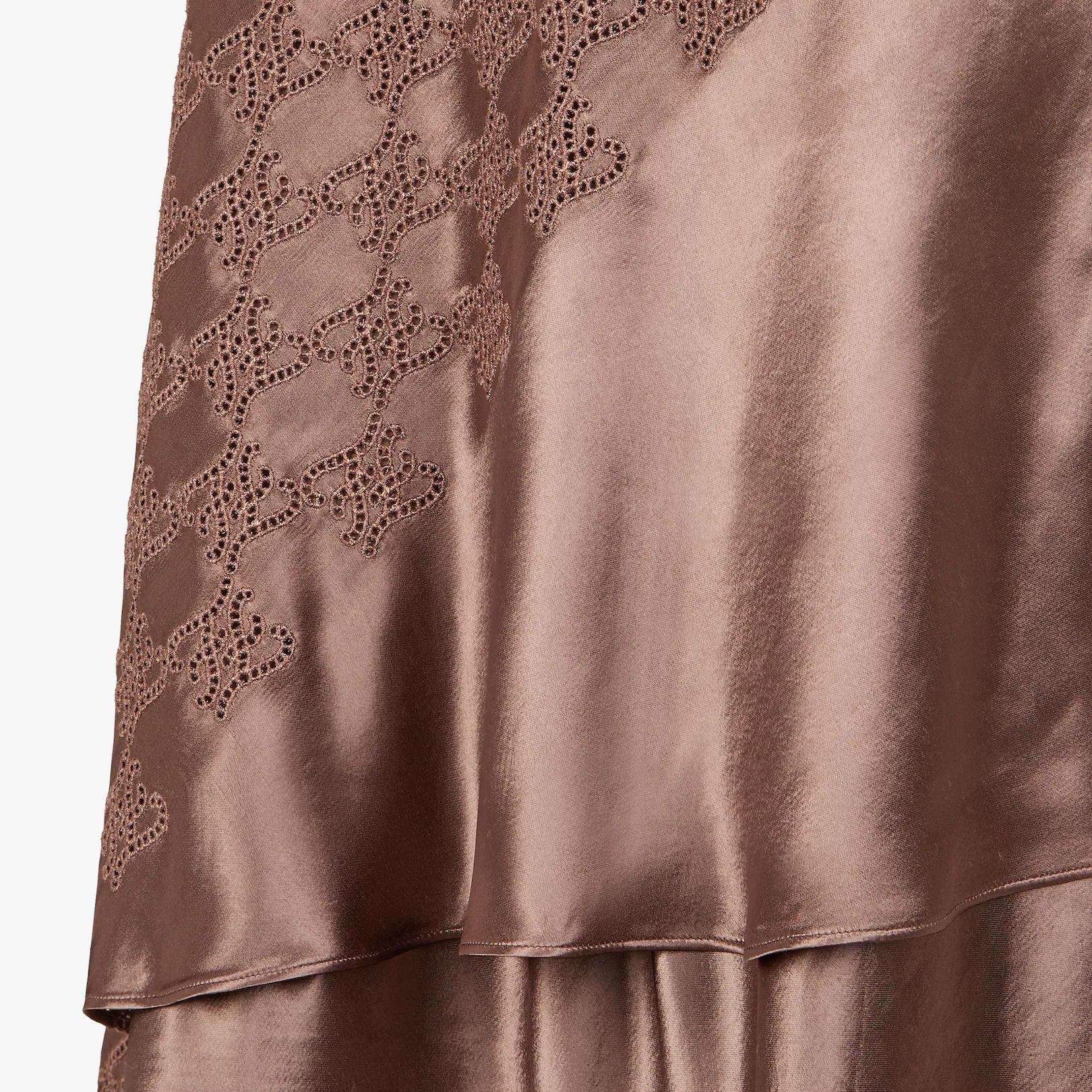 Brown satin dress - 3