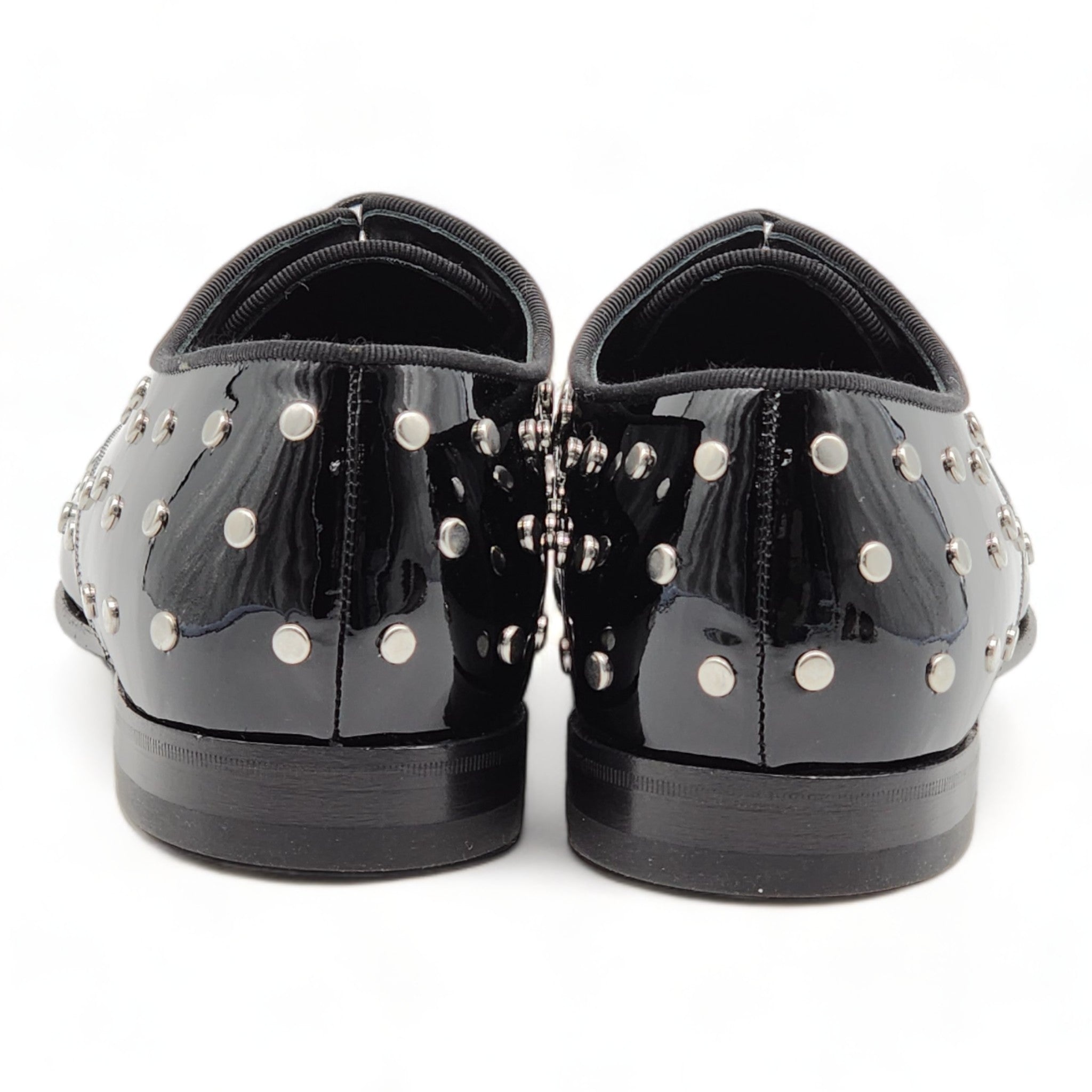 Alexander McQueen Studded Derby Shoes - Patent Leather - Black - 4
