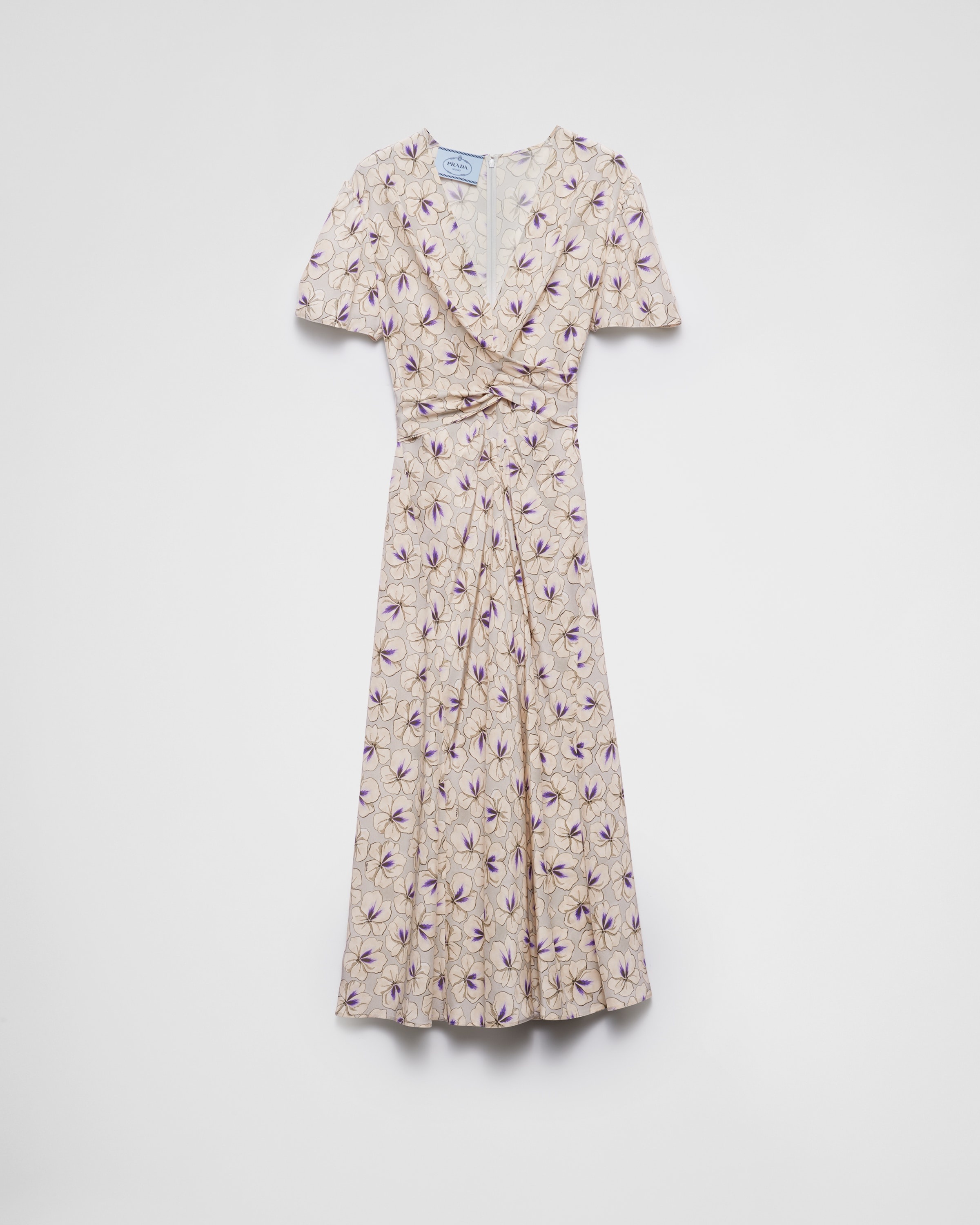 Printed pongee dress - 1