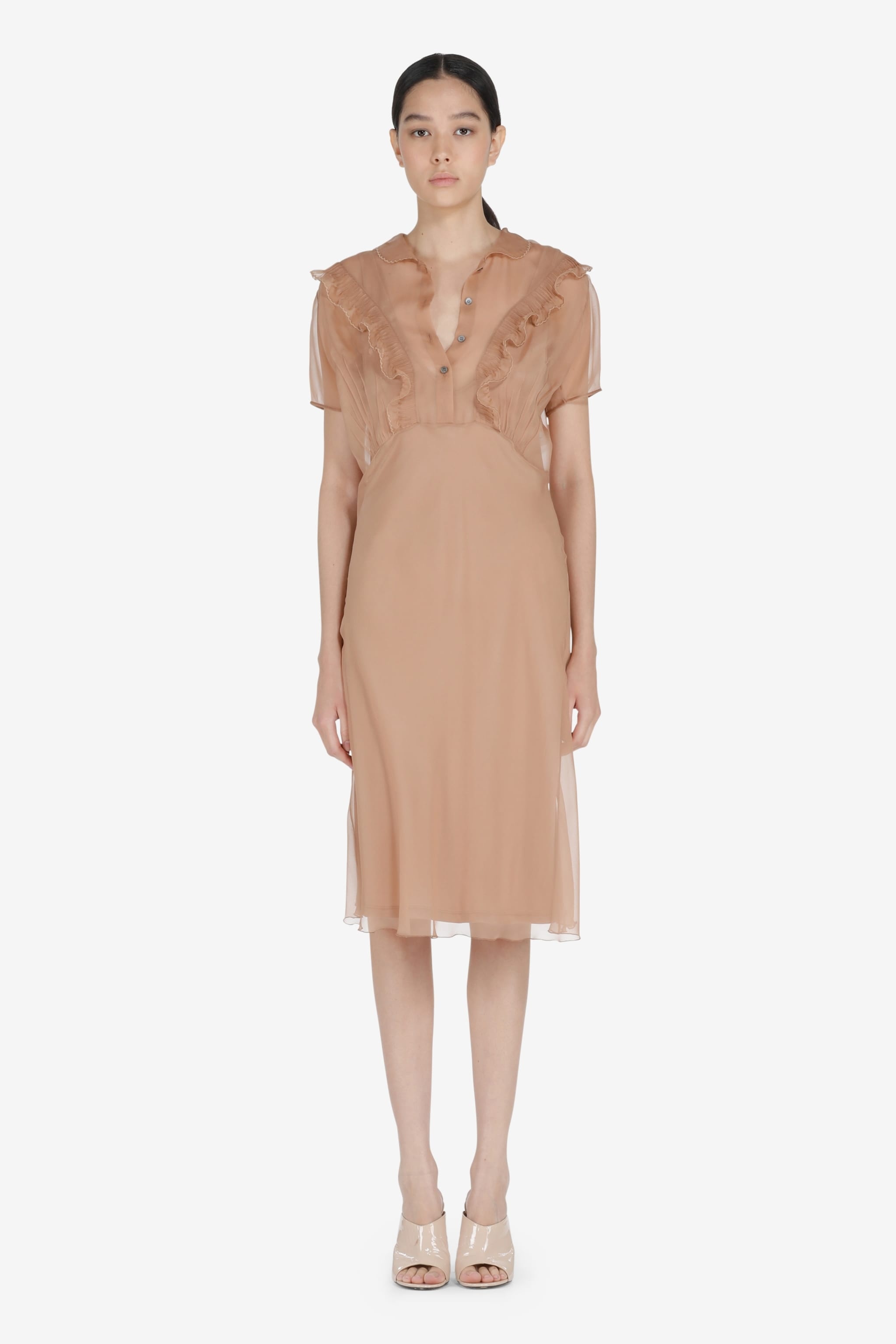 RUFFLE-TRIMMED DRESS - 1