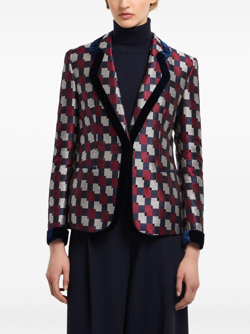 Printed single-breasted jacket - 2