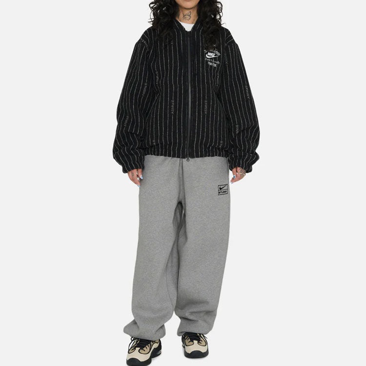 Nike x Stssy Striped Wool Jacket (Asia Sizing) 'Black' DR4413-010 - 6