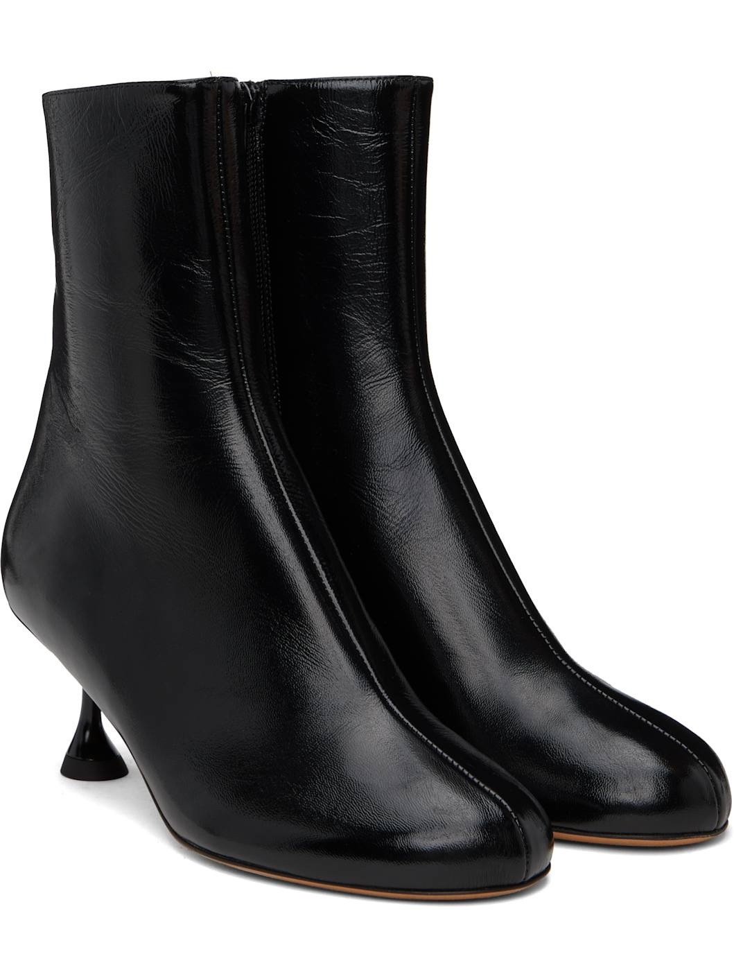Black Tee Ankle Boots - 4