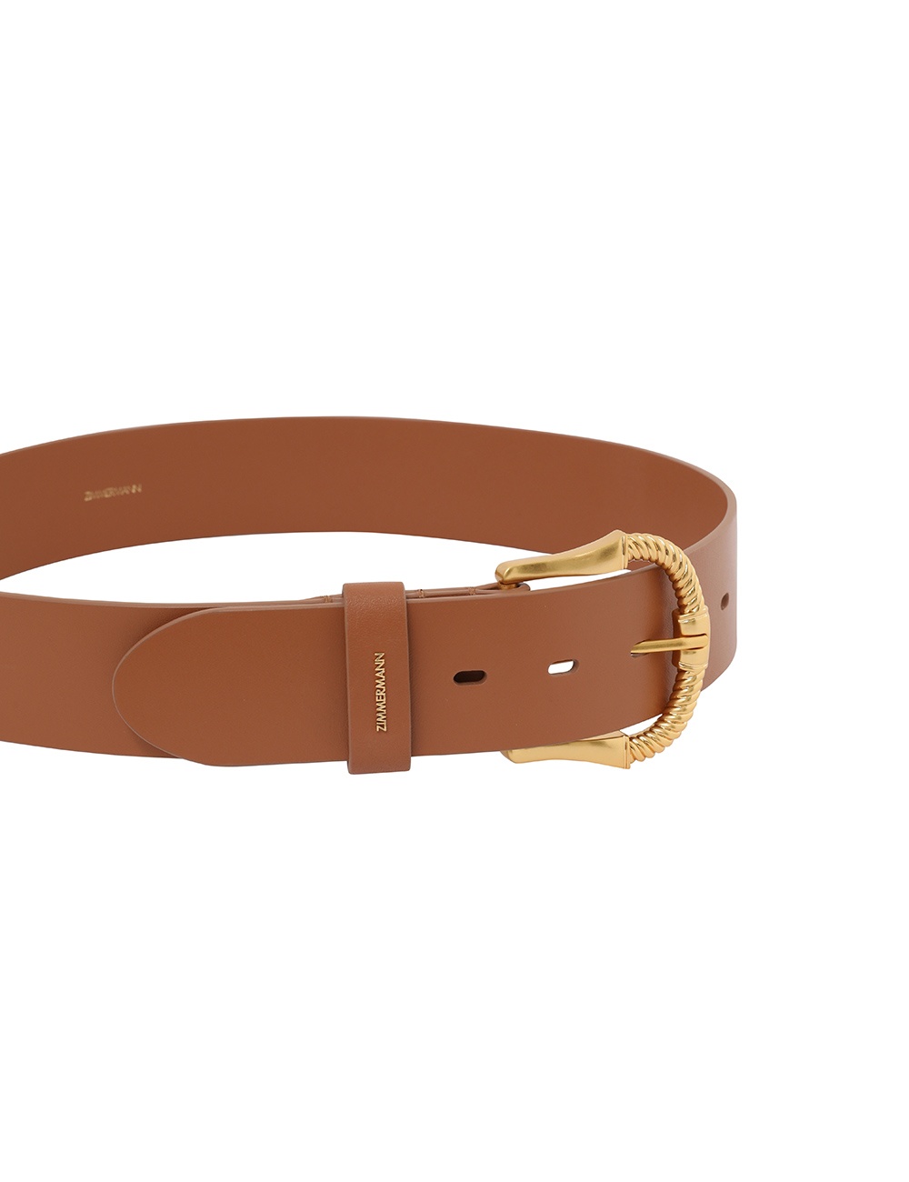 TWISTED BUCKLE LEATHER BELT 40 - 4