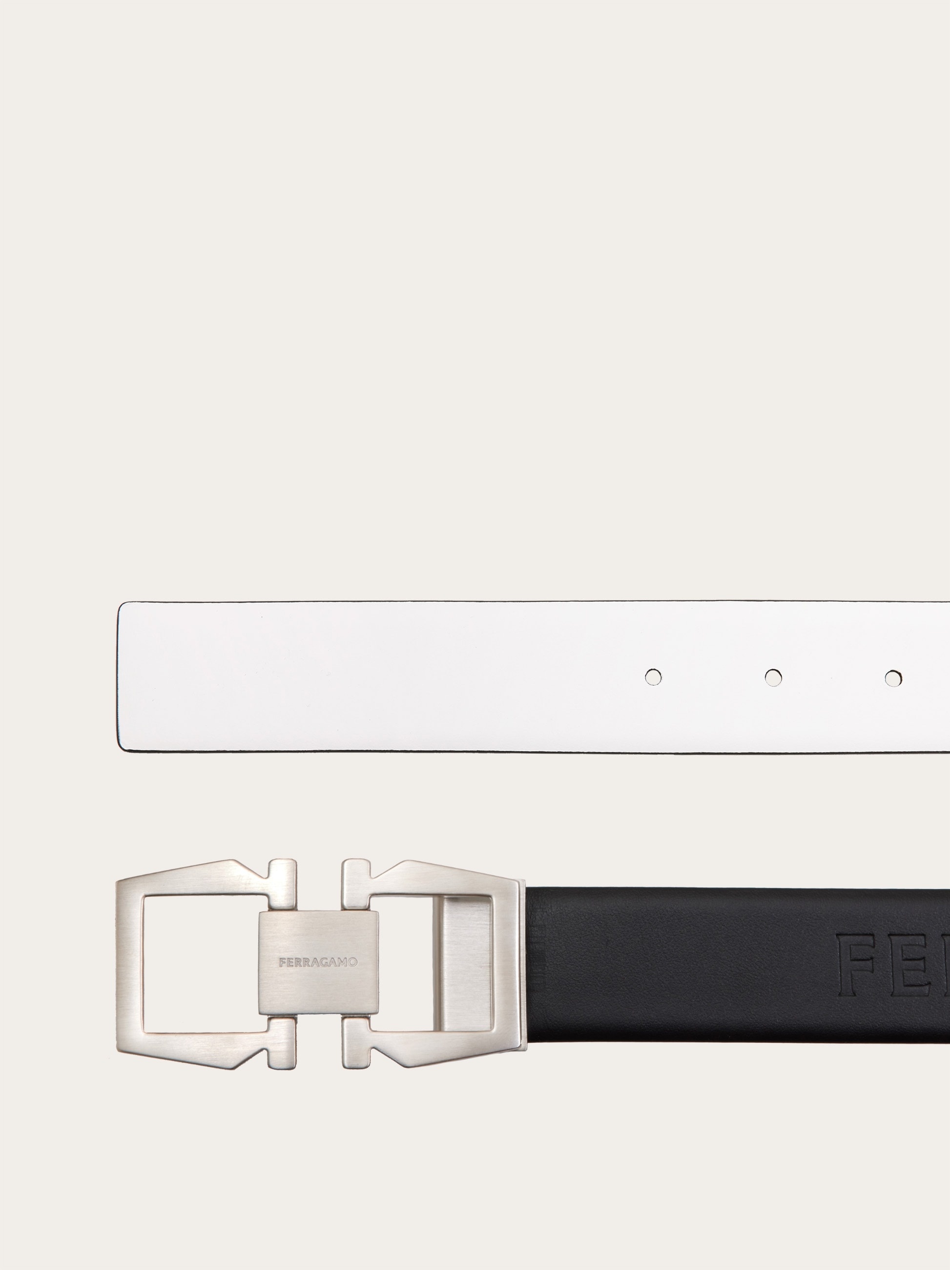 Adjustable belt with Gancini buckle - 2