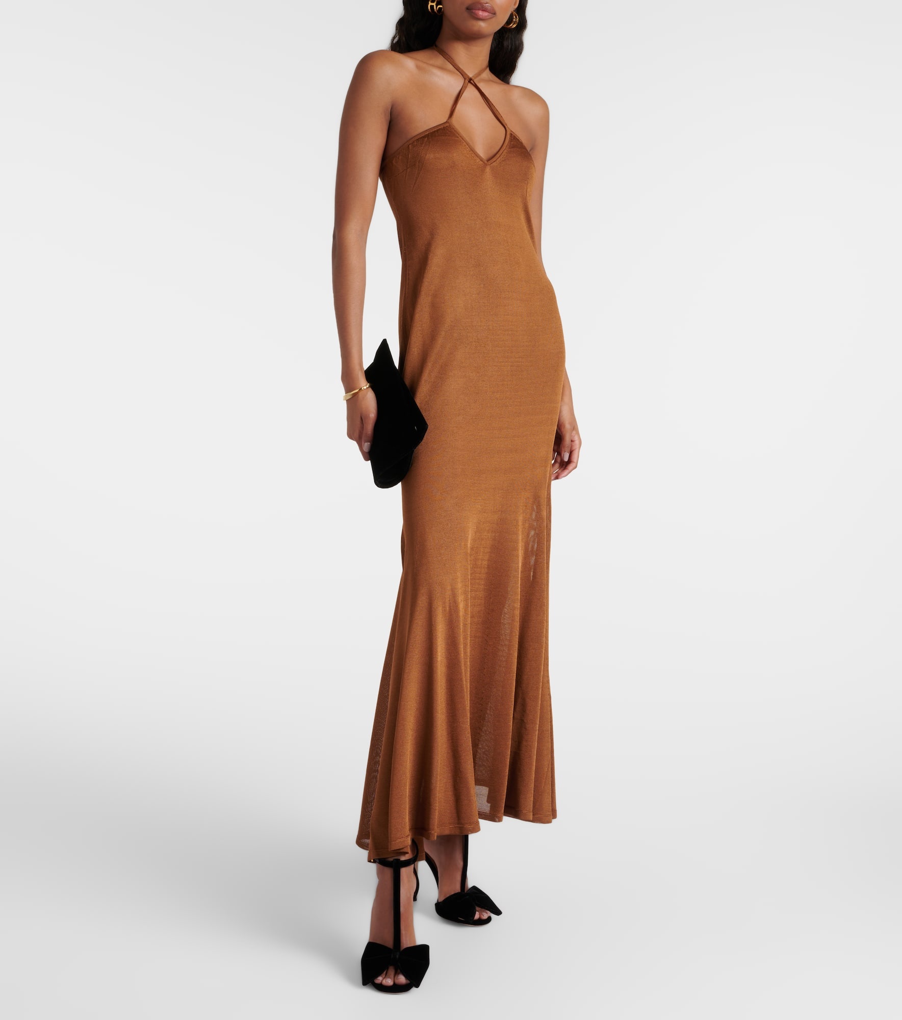 Halterneck jersey maxi dress - 2