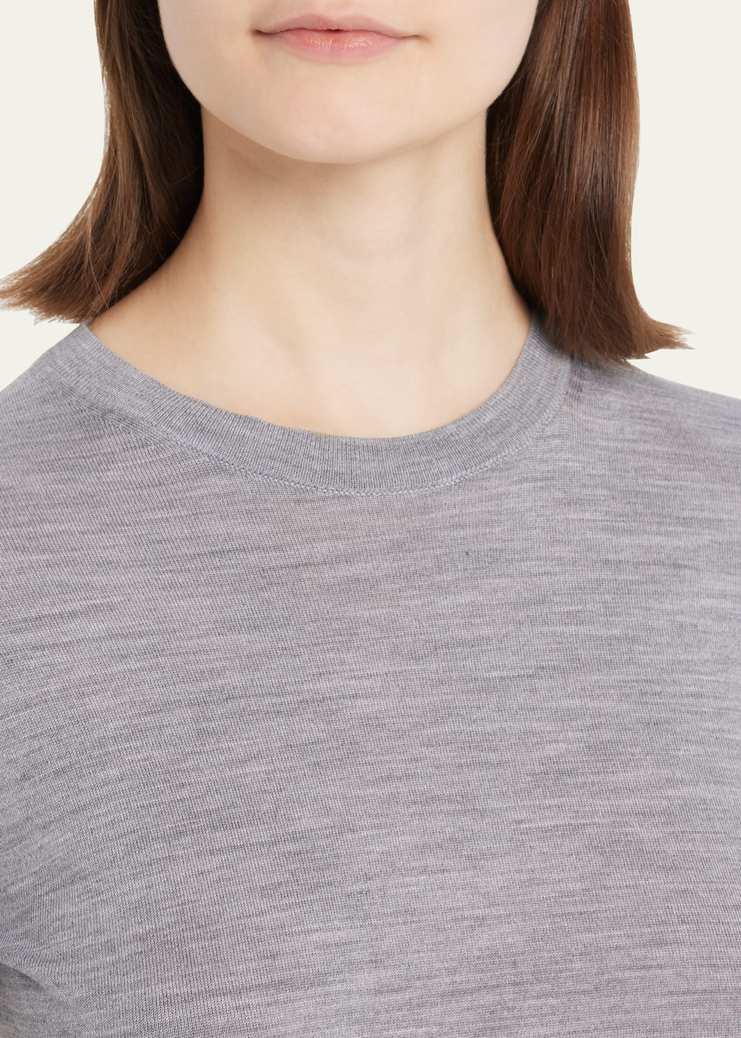Basic Regal Wool Short-Sleeve Tee - 5