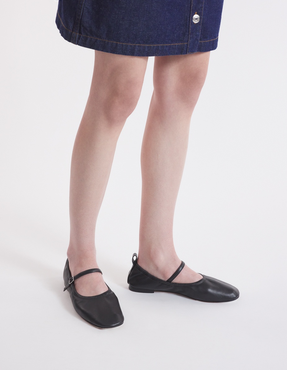 LEATHER FLAT BALLERINA - 2