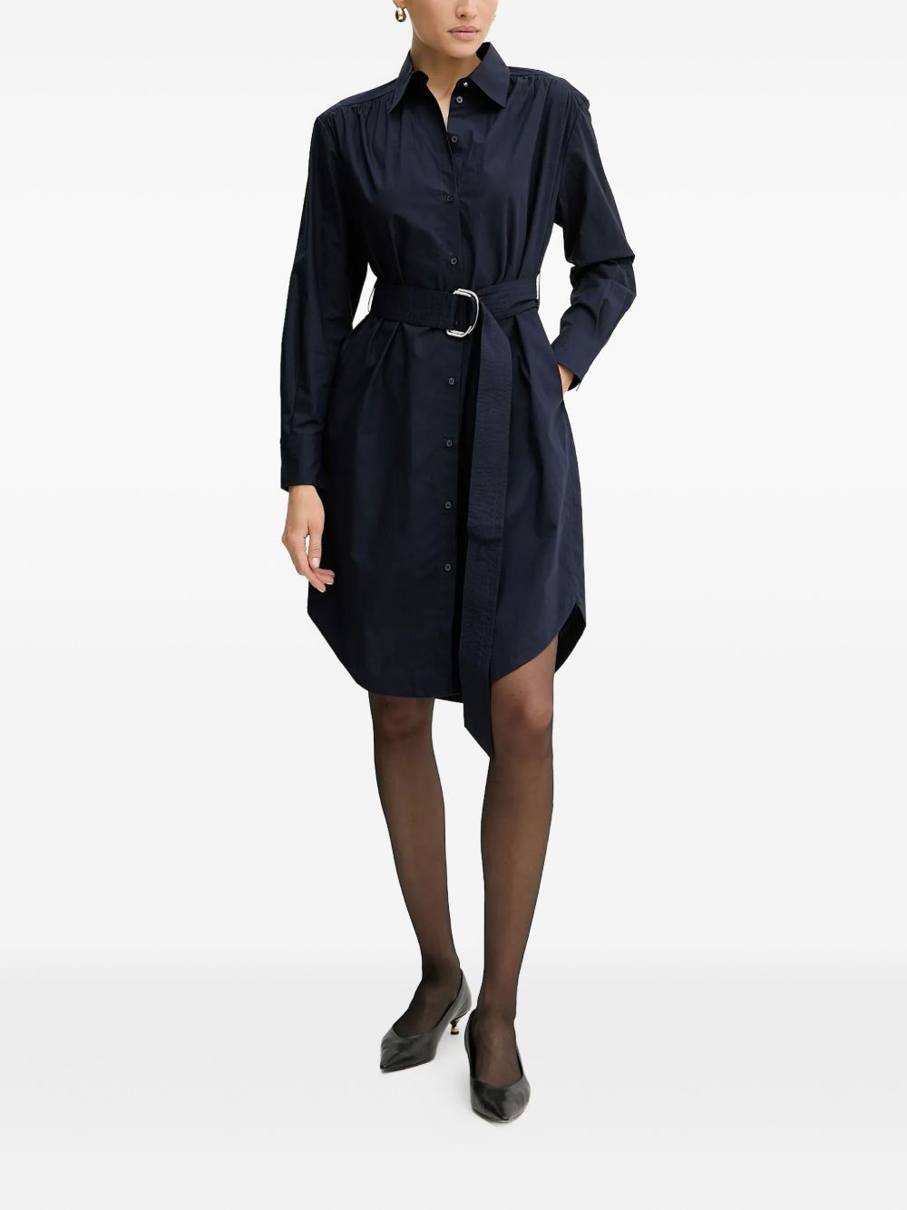 belted shirt dress - 2