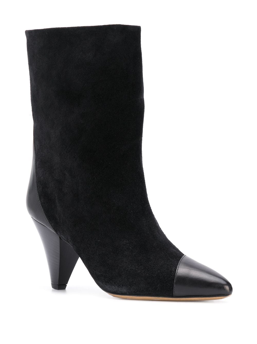 Delter velvet-leather ankle boots - 2