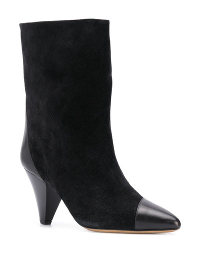 Isabel Marant Delter velvet-leather ankle boots outlook