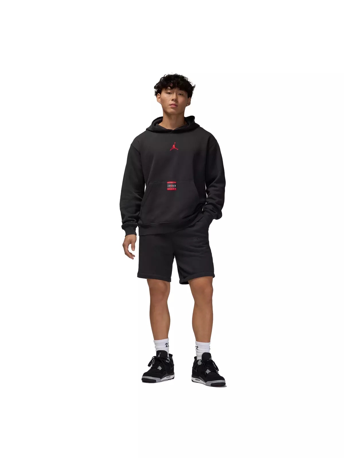 Men's Brooklyn Fleece Pullover Hoodie-Black - 7