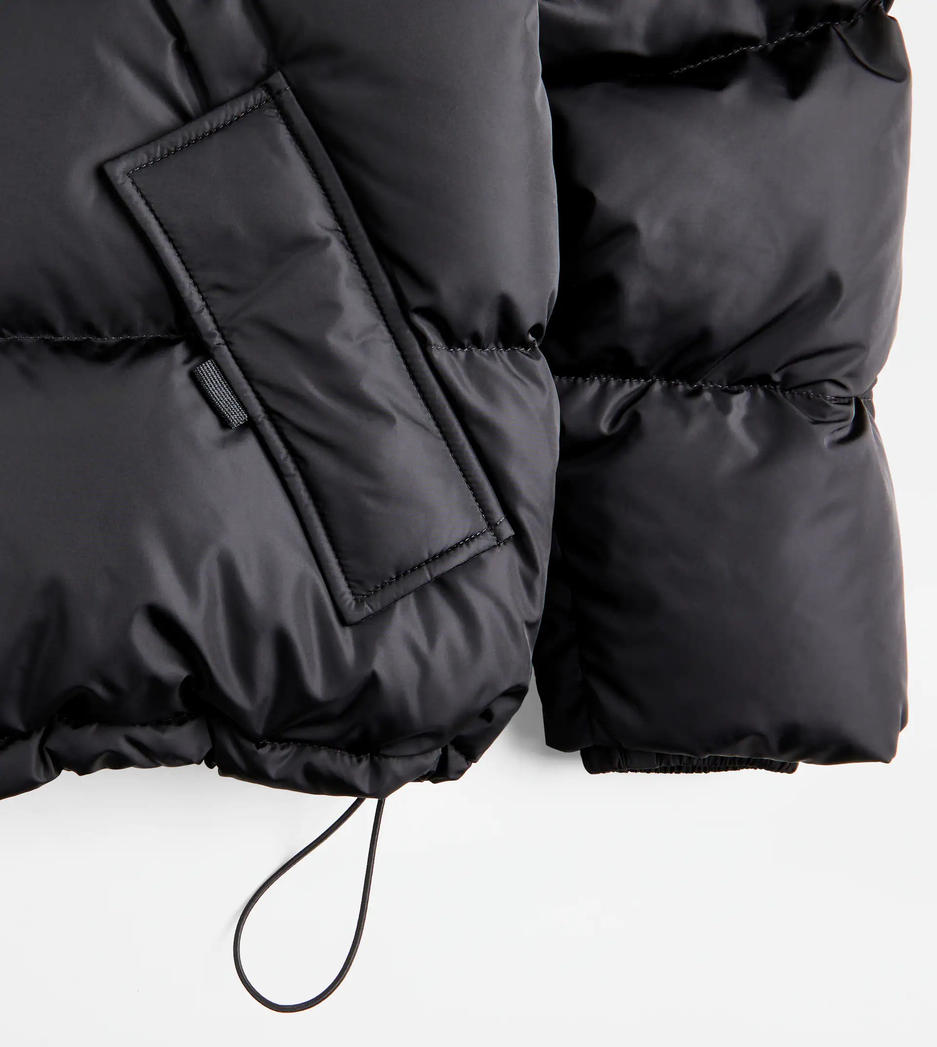 HOODED OVER DOWN JACKET - BLACK - 9