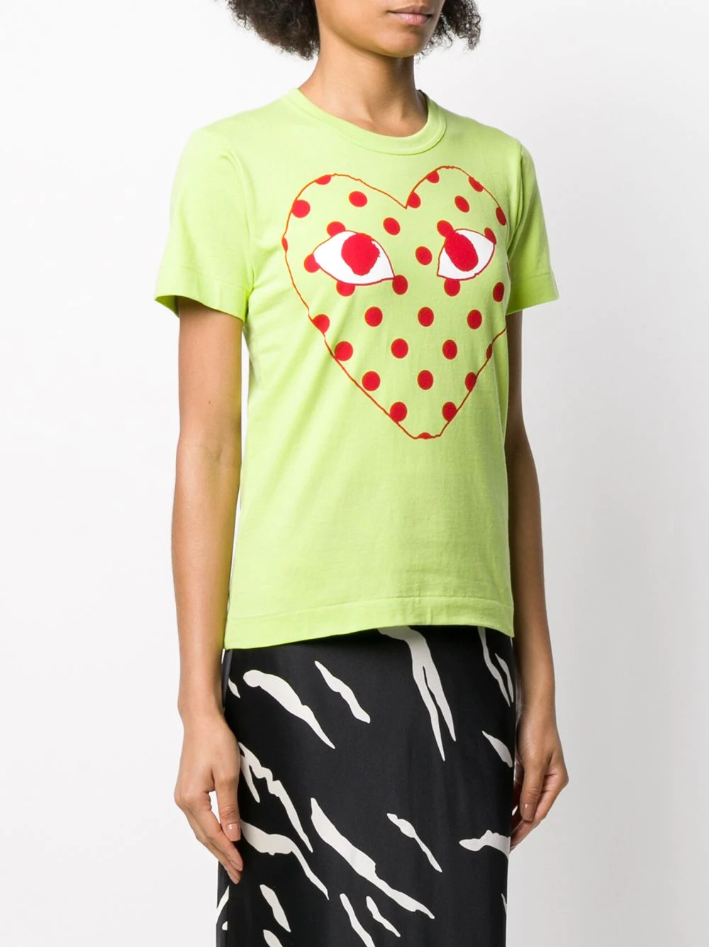 COMME DES GARCONS PLAY - Polka-dot logo-print cotton-jersey T