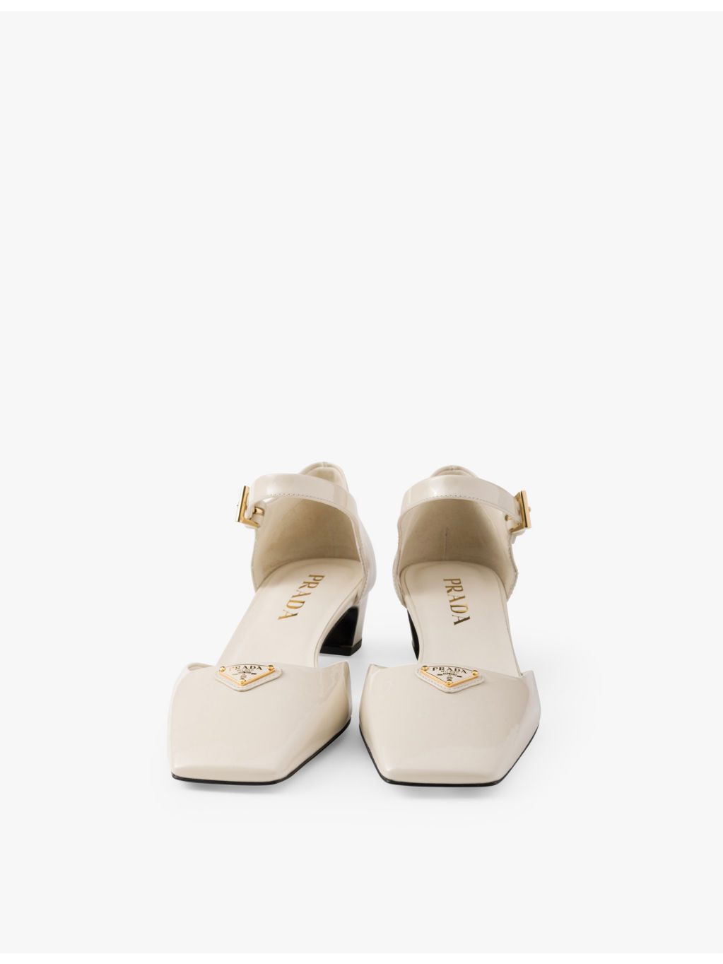 Brand-plaque patent-leather Mary Jane courts - 5