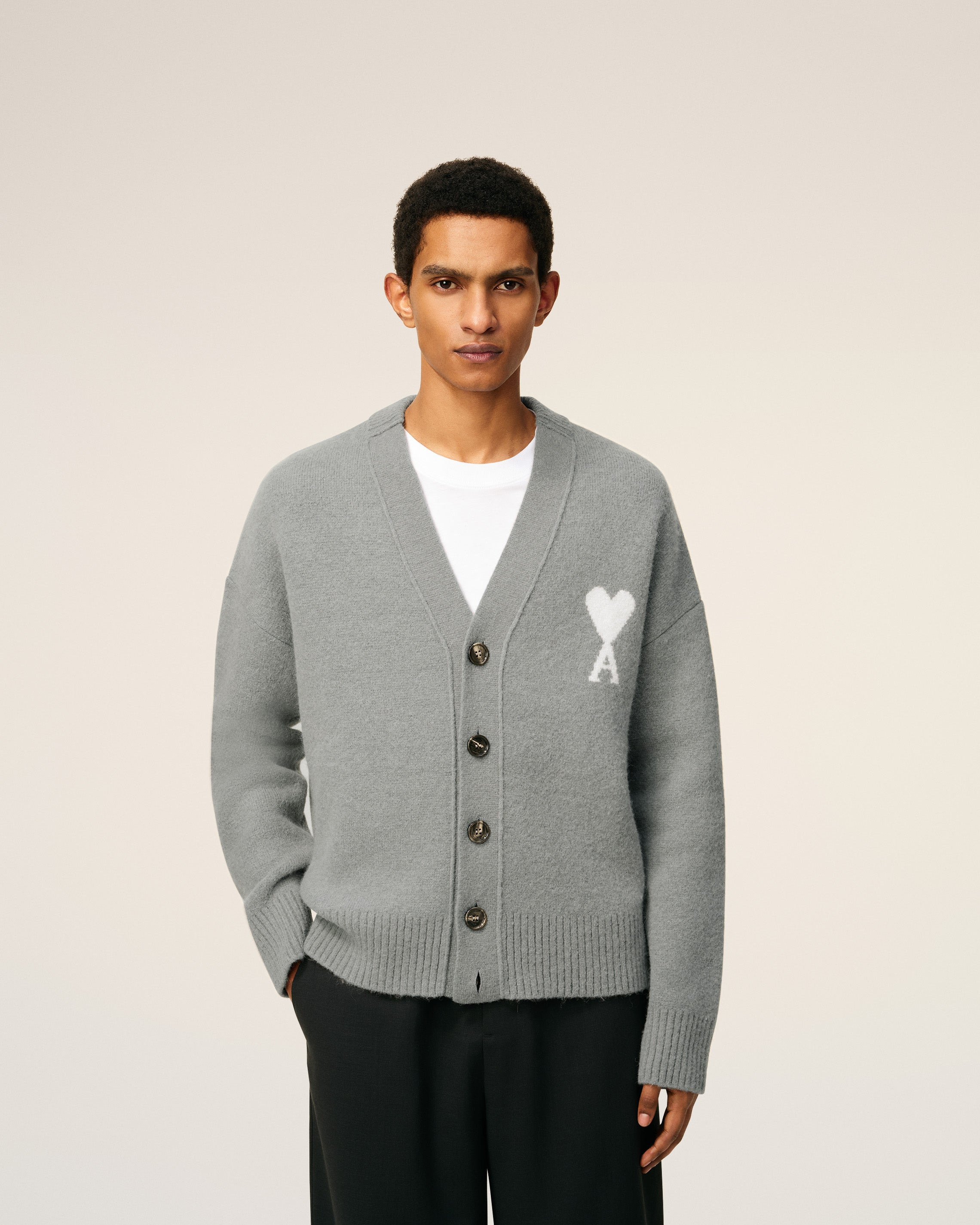 GREY ALPACA AMI DE COEUR CARDIGAN - 3