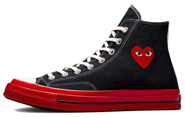 Converse x COMME des GARCONS PLAY Chuck 70 High 'Black Red' A01793C - 2