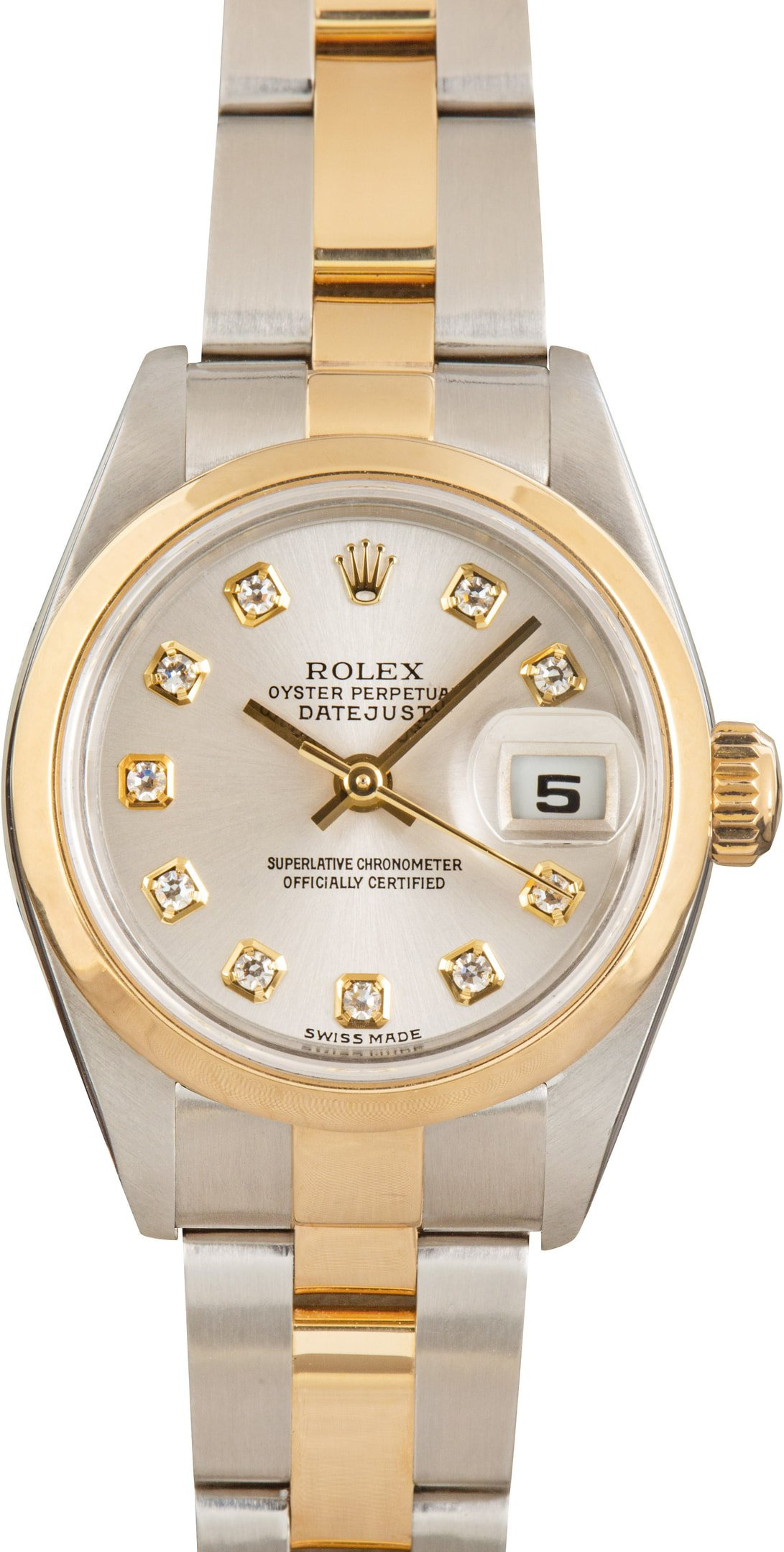Ladies Rolex Datejust 79163 Silver Diamond Dial - 1