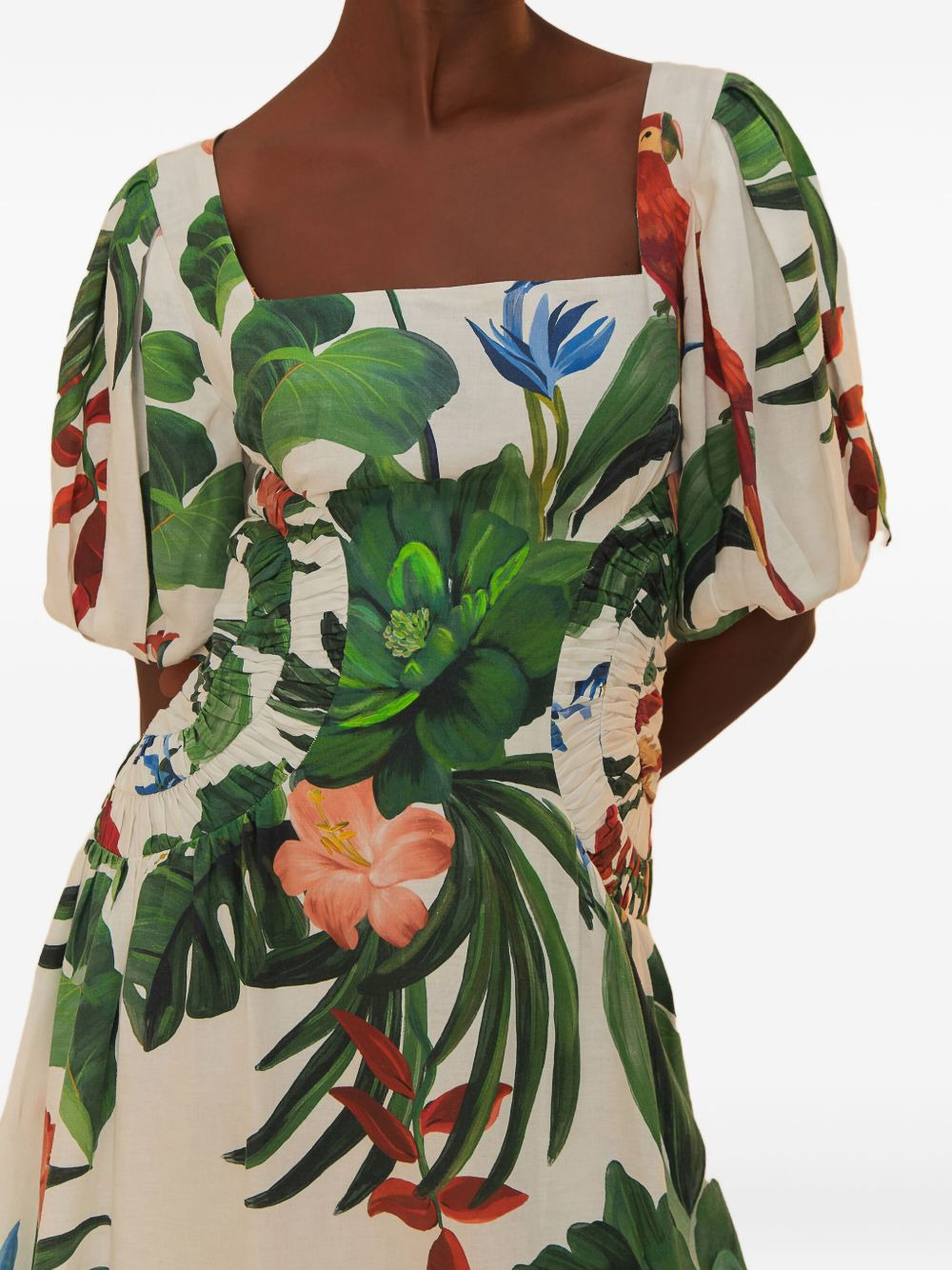 floral-print midi dress - 4