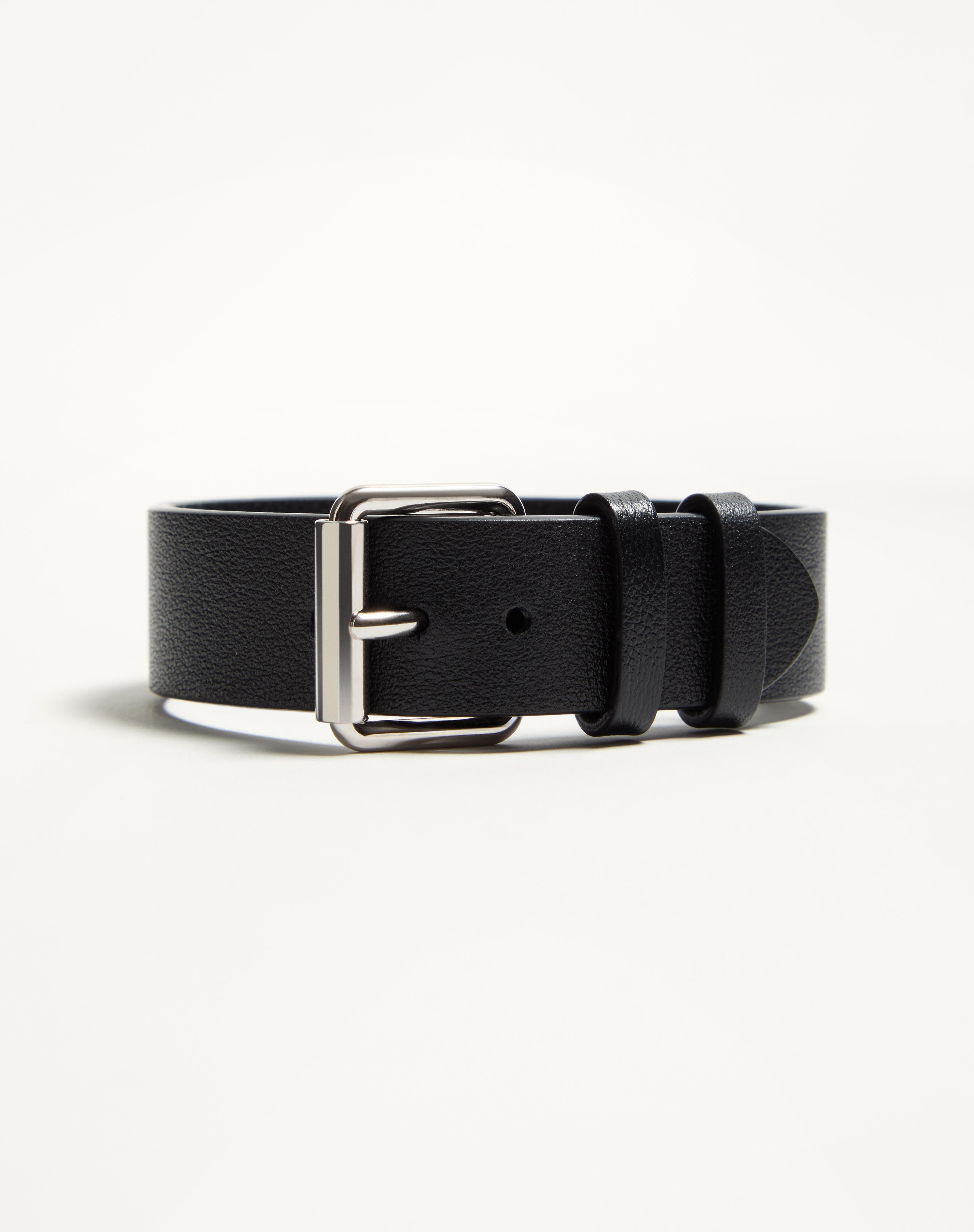 VALENTINO GARAVANI VLOGO SIGNATURE LEATHER AND METAL BRACELET - 5