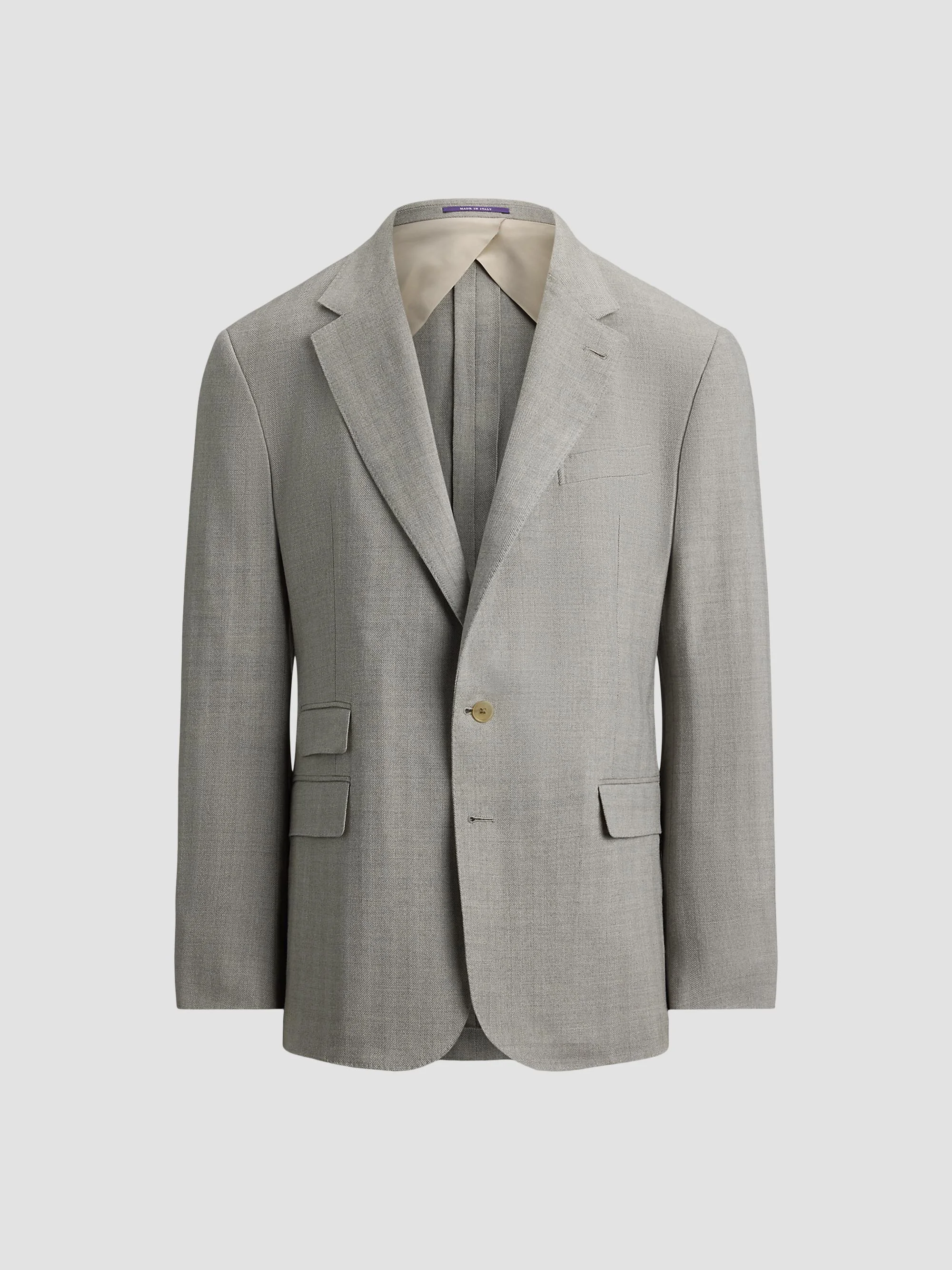 Men's Herringbone Cashmere-Wool Single-Breasted Sportcoat - Pearl Grey Multi - 1