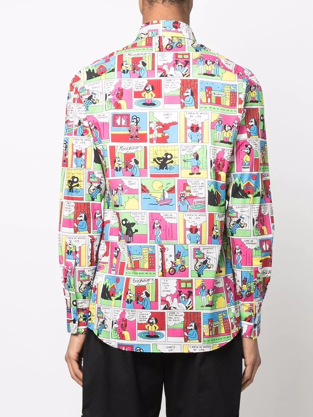 comic-print cotton shirt - 4