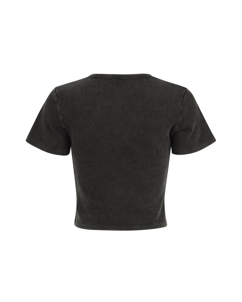 MICRO WAFFLE TEE WASHED BLACK 3