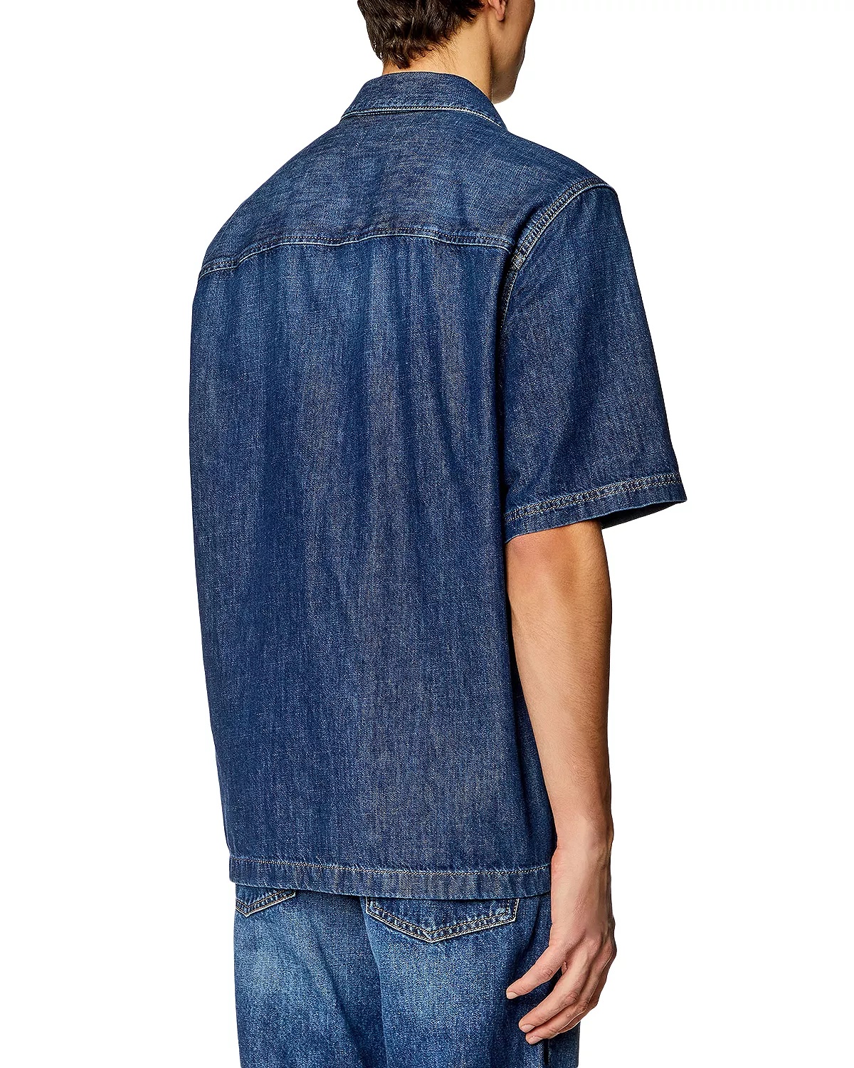 D-Paroshort Denim Bowling Shirt - 3