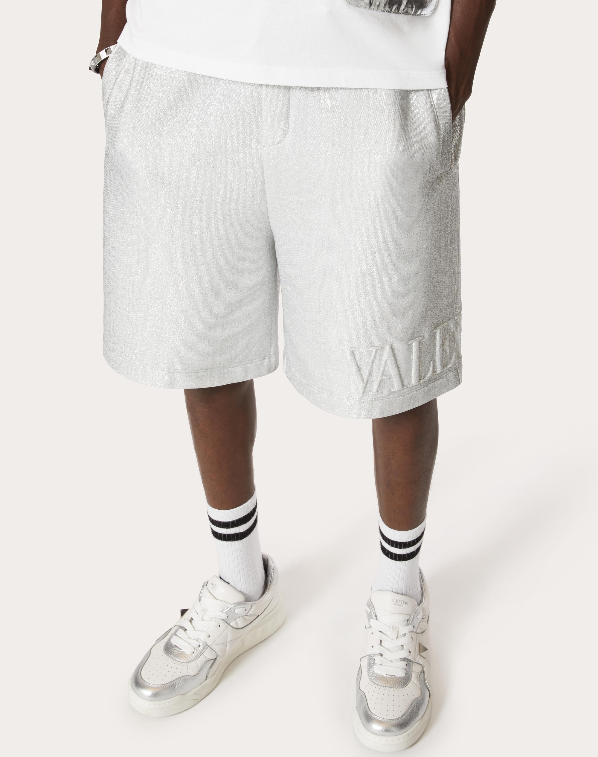 BERMUDA SHORTS WITH VALENTINO EMBOSSED - 5