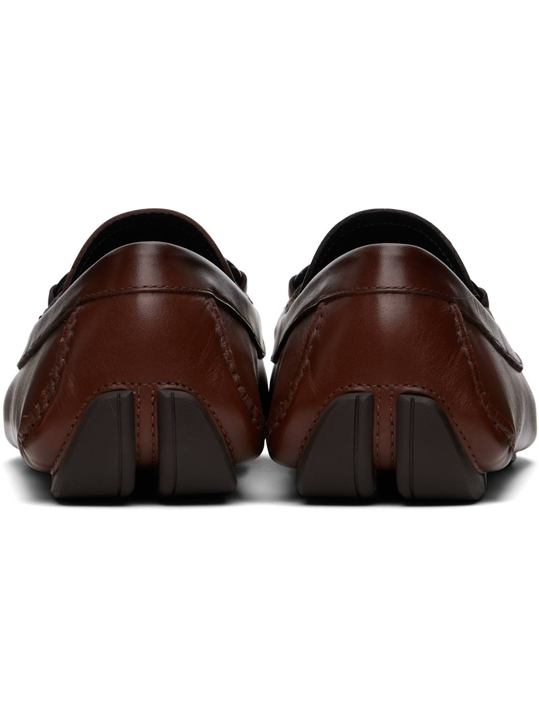 Brown Gancini Ornament Driver Loafers - 2