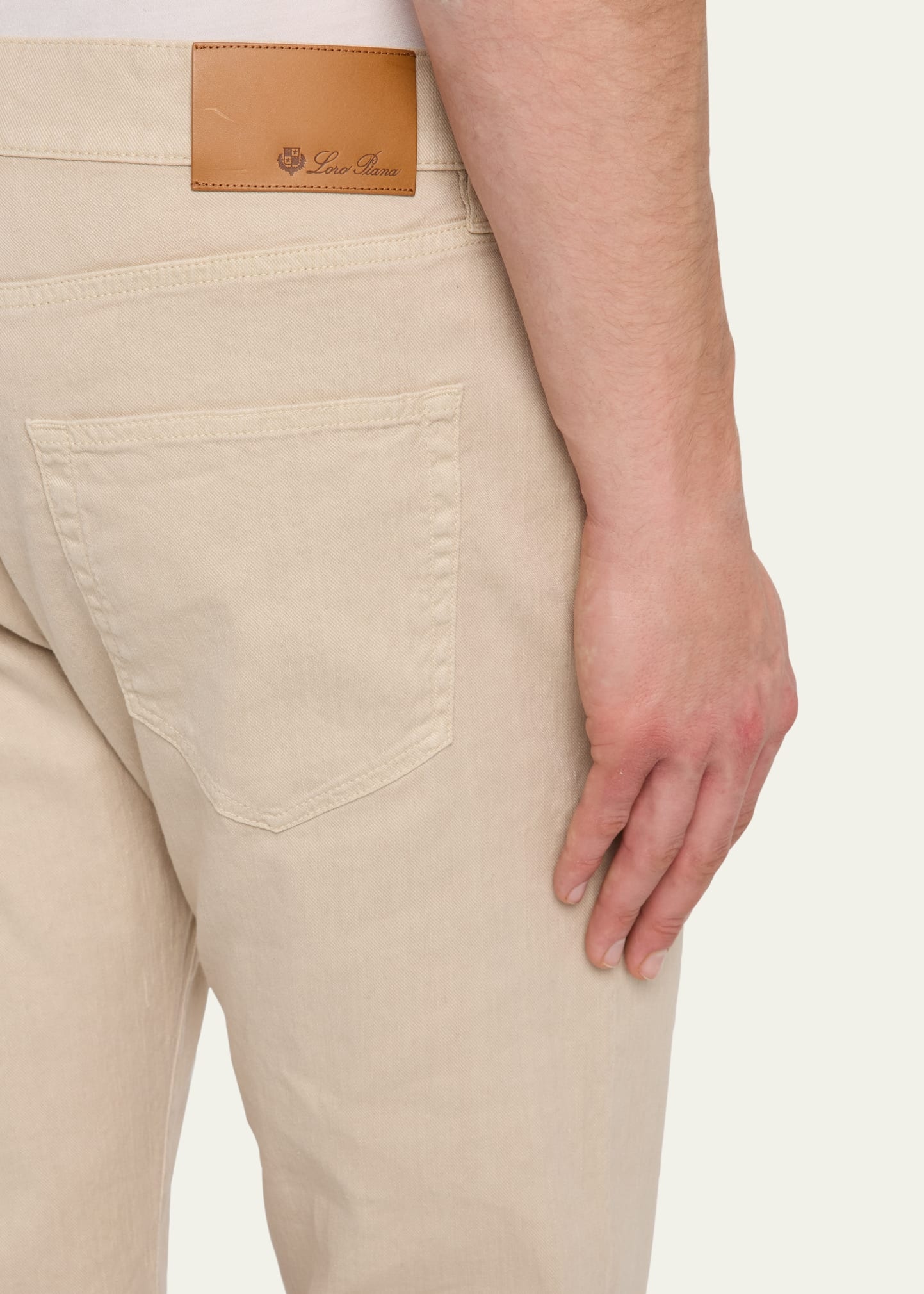 Men's Quarona Linen and Cotton Stretch Five-Pocket Pants - 5