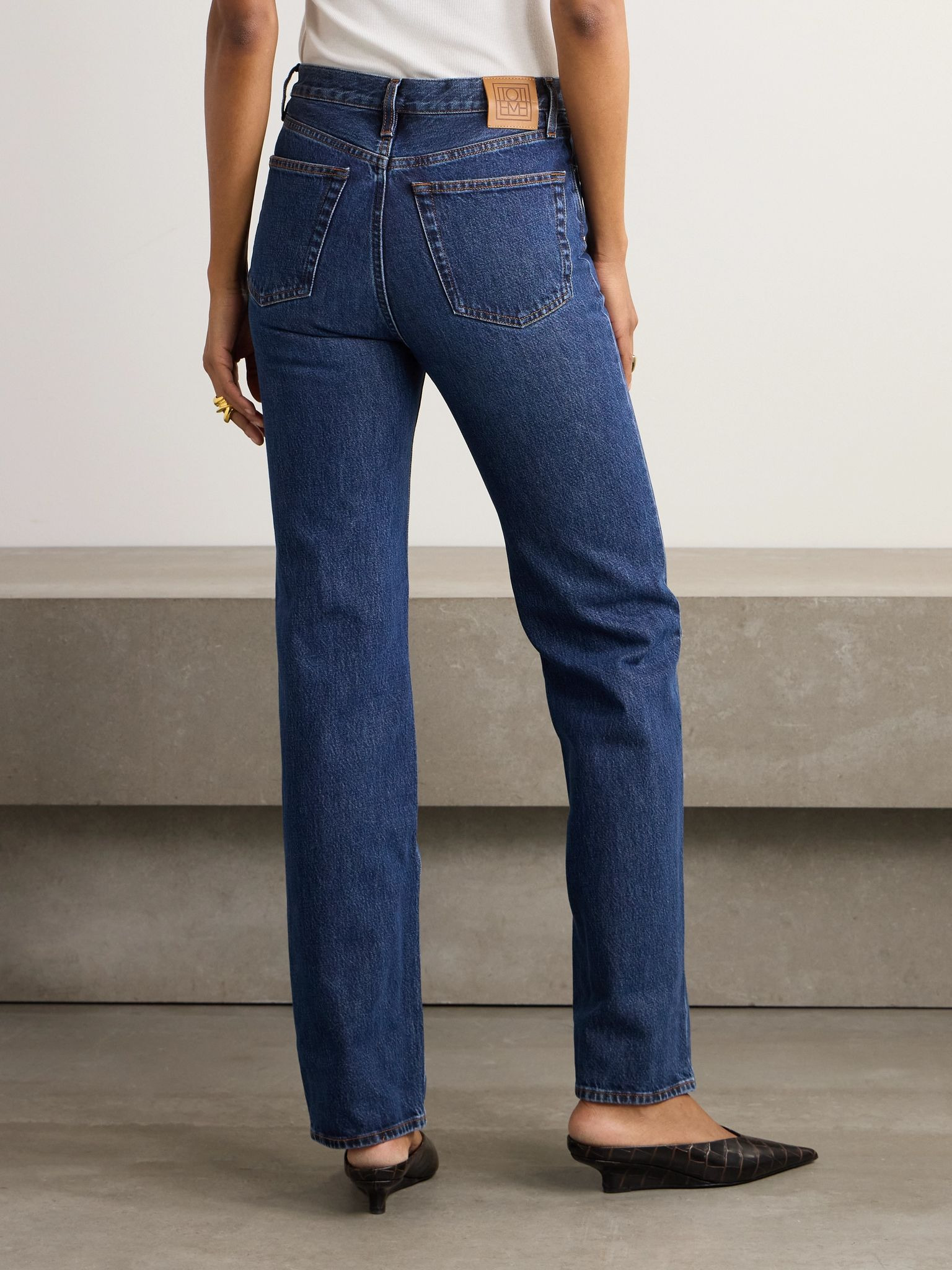 + NET SUSTAIN high-rise straight-leg jeans Dark denim - 4